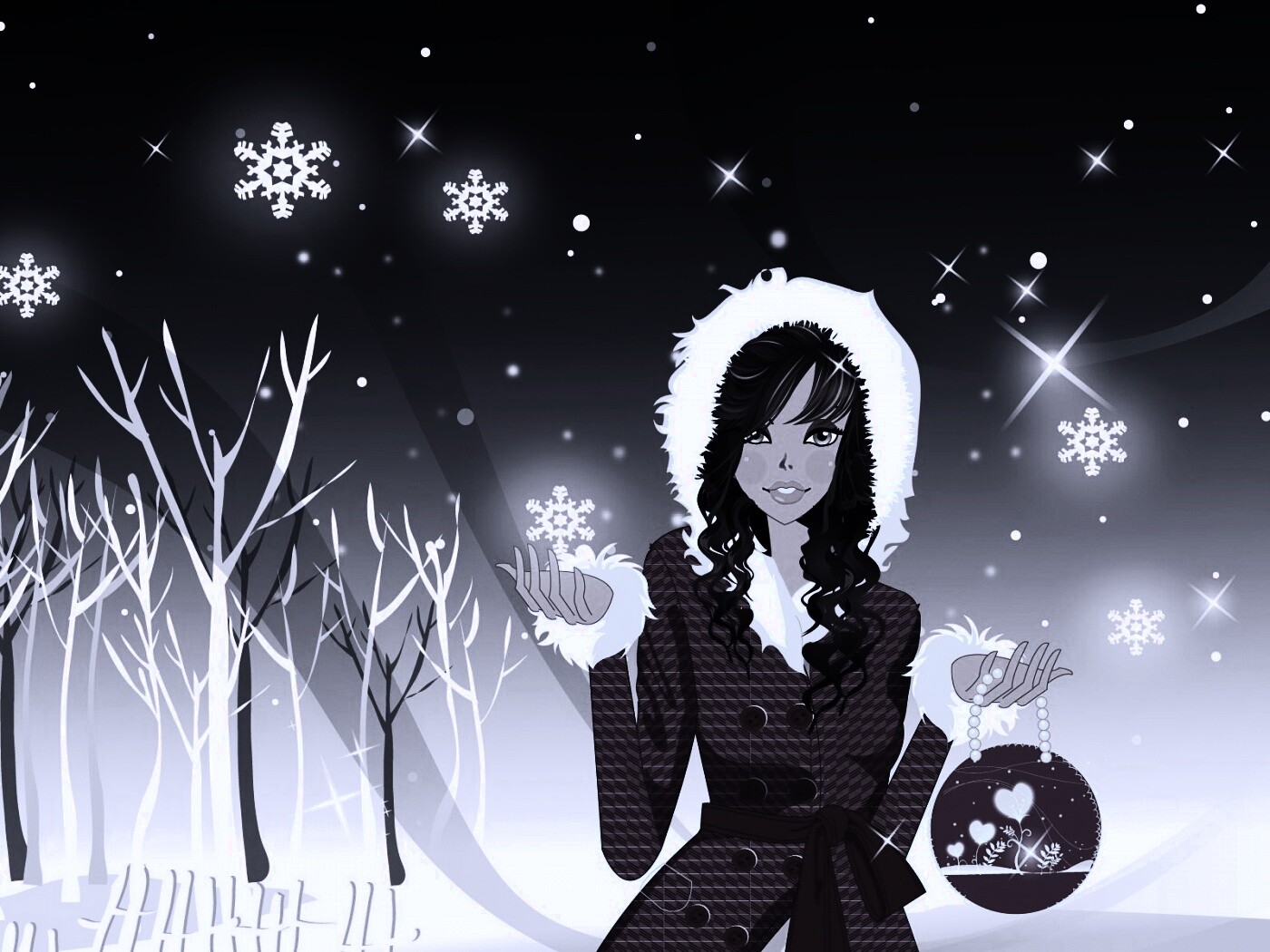 Модный новый год обои