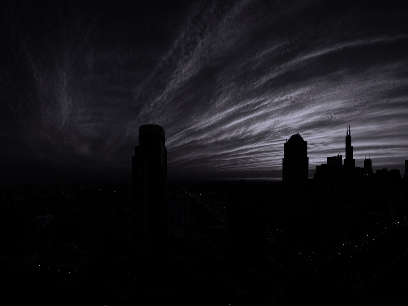 Сумерки в городе обои