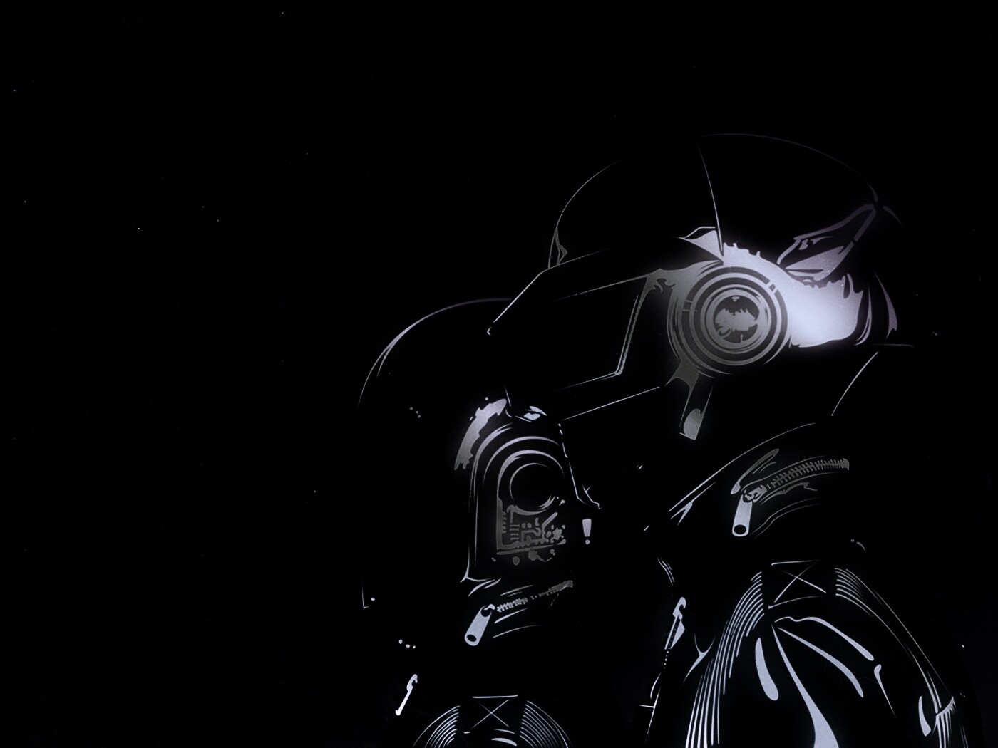 Яркий скетч Daft Punk обои