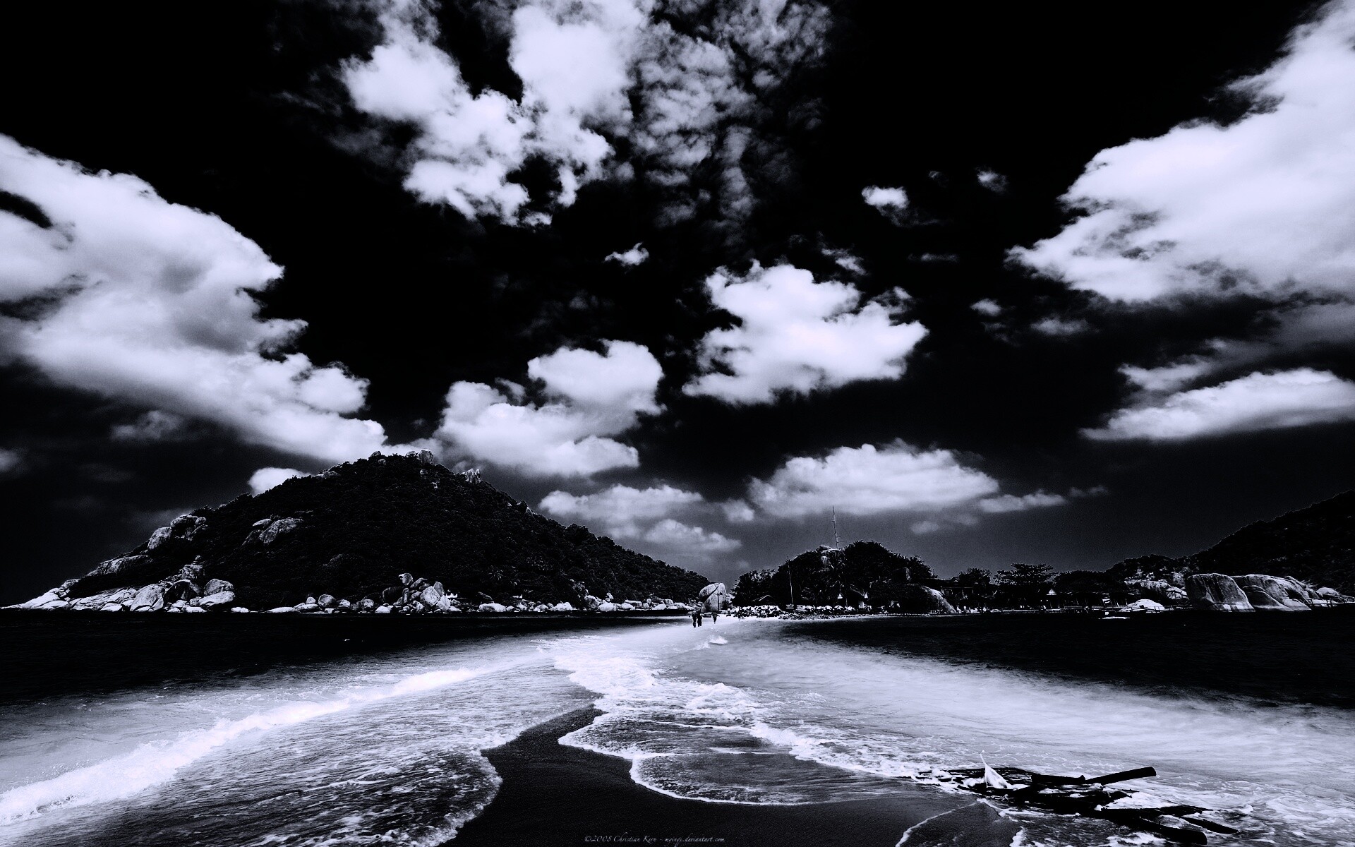 Двойное море обои