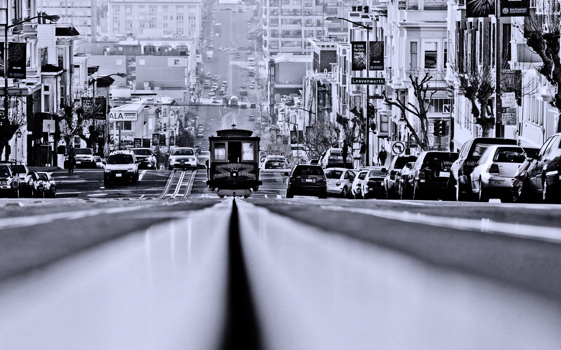 Утро в городе обои