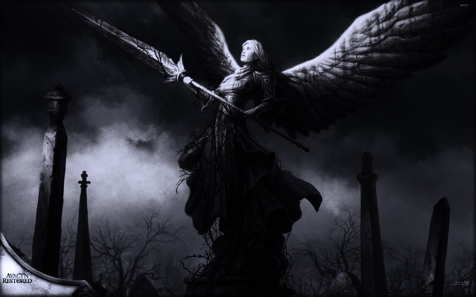 Ангел с мечом обои