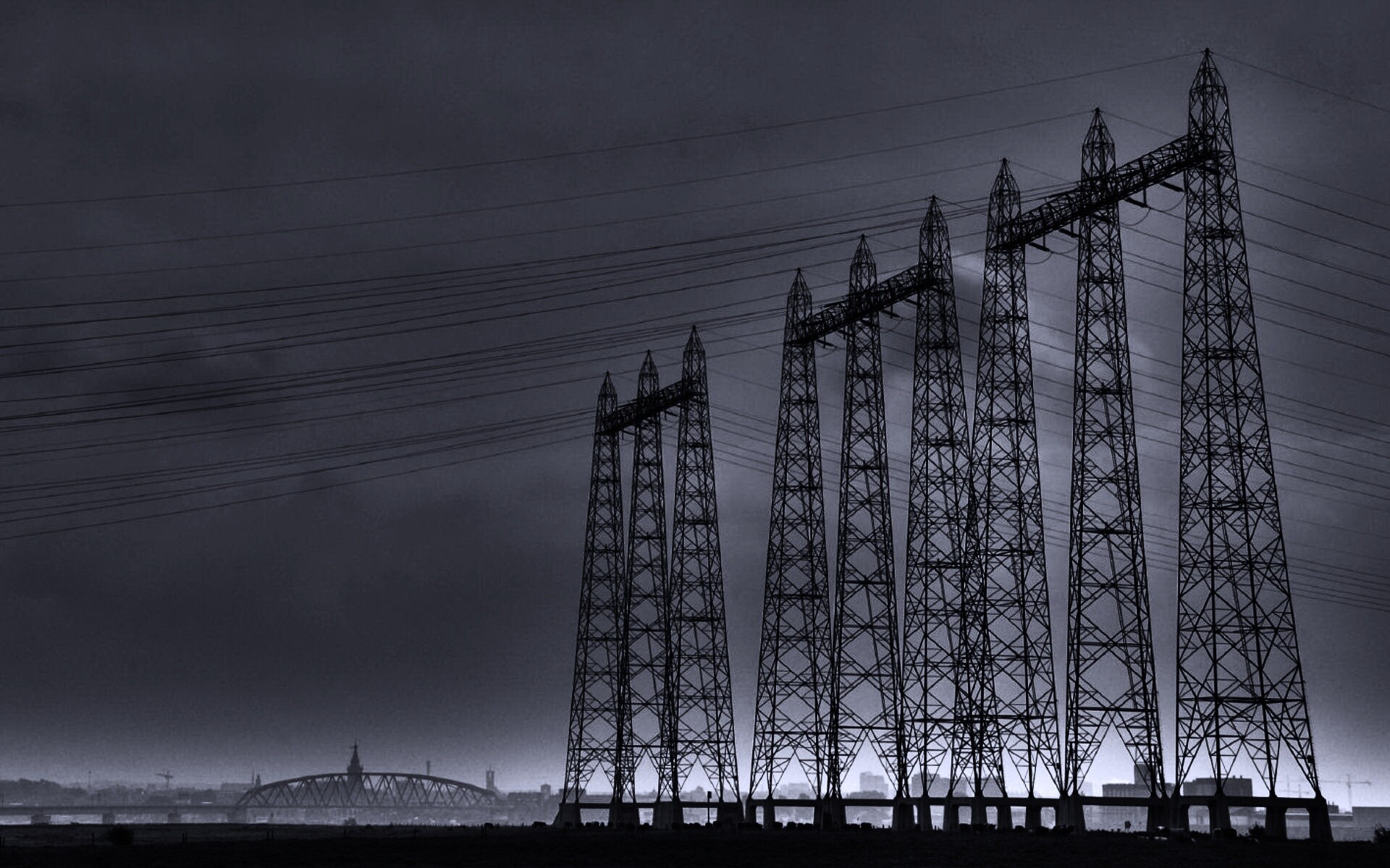 Линии электропередачи обои