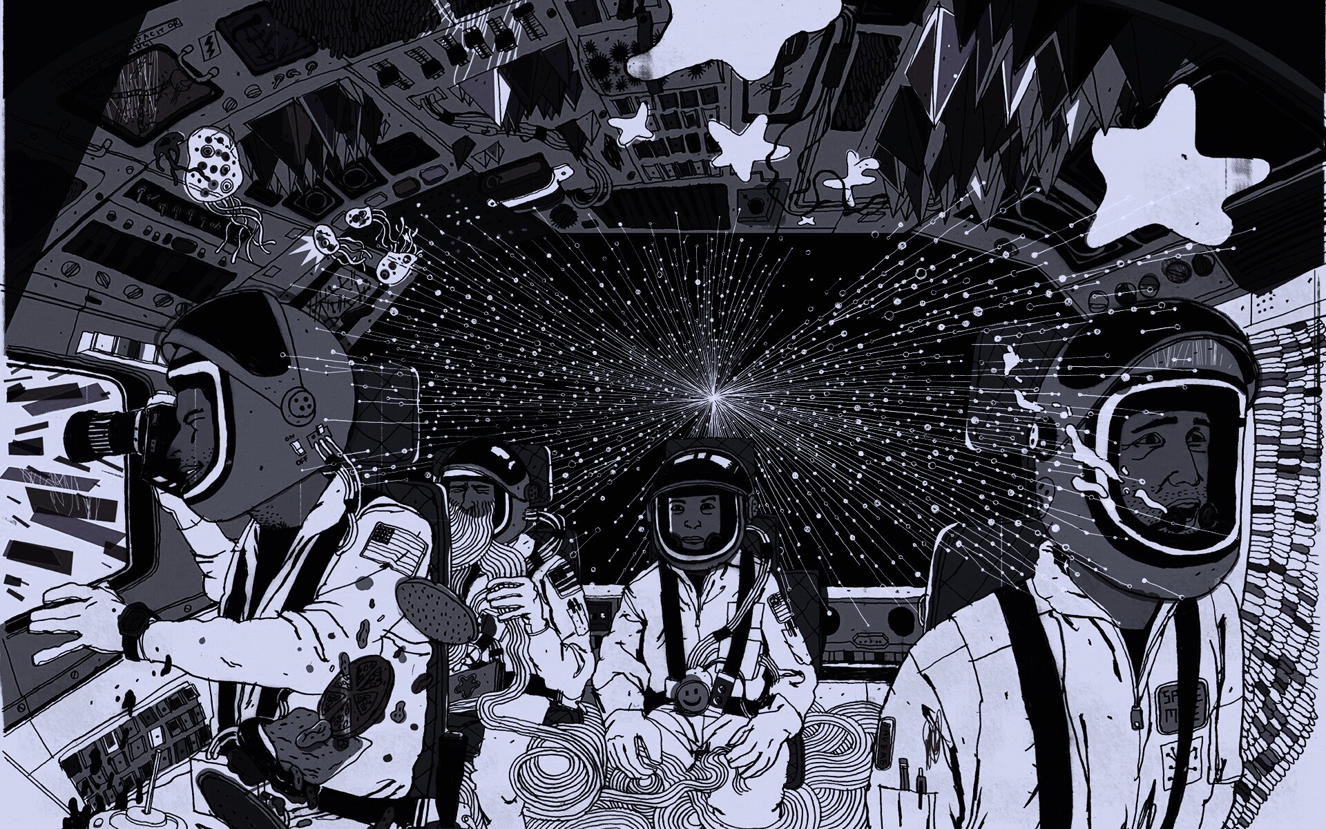 Упоротые космонавты обои