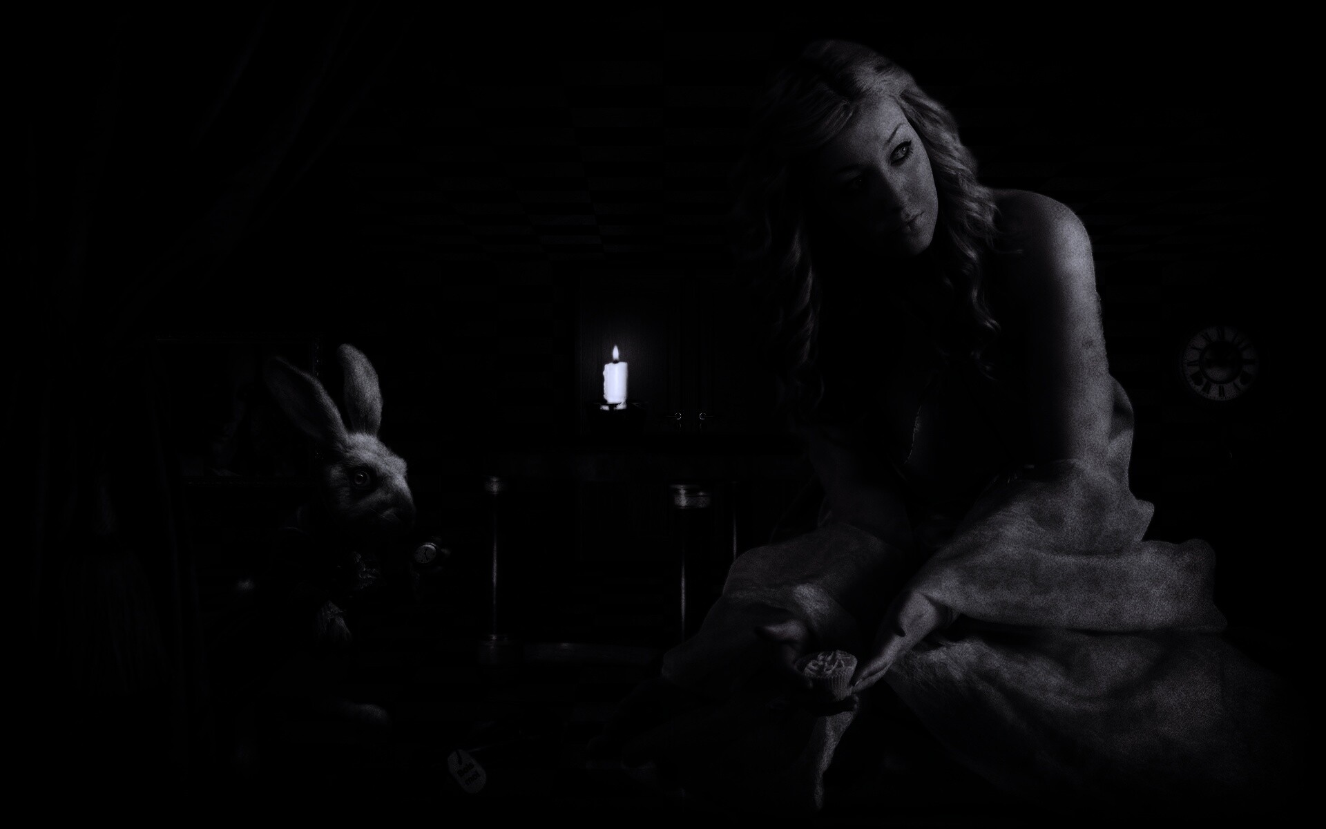 Алиса и белый кролик обои