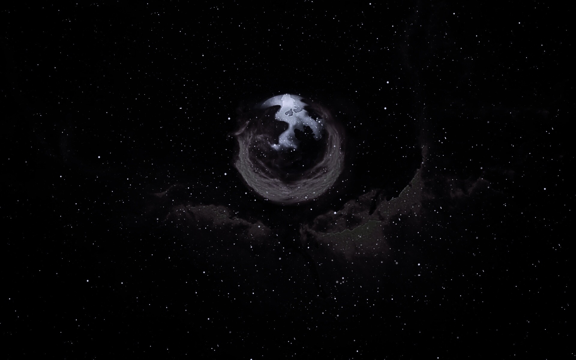 Firefox в космосе обои