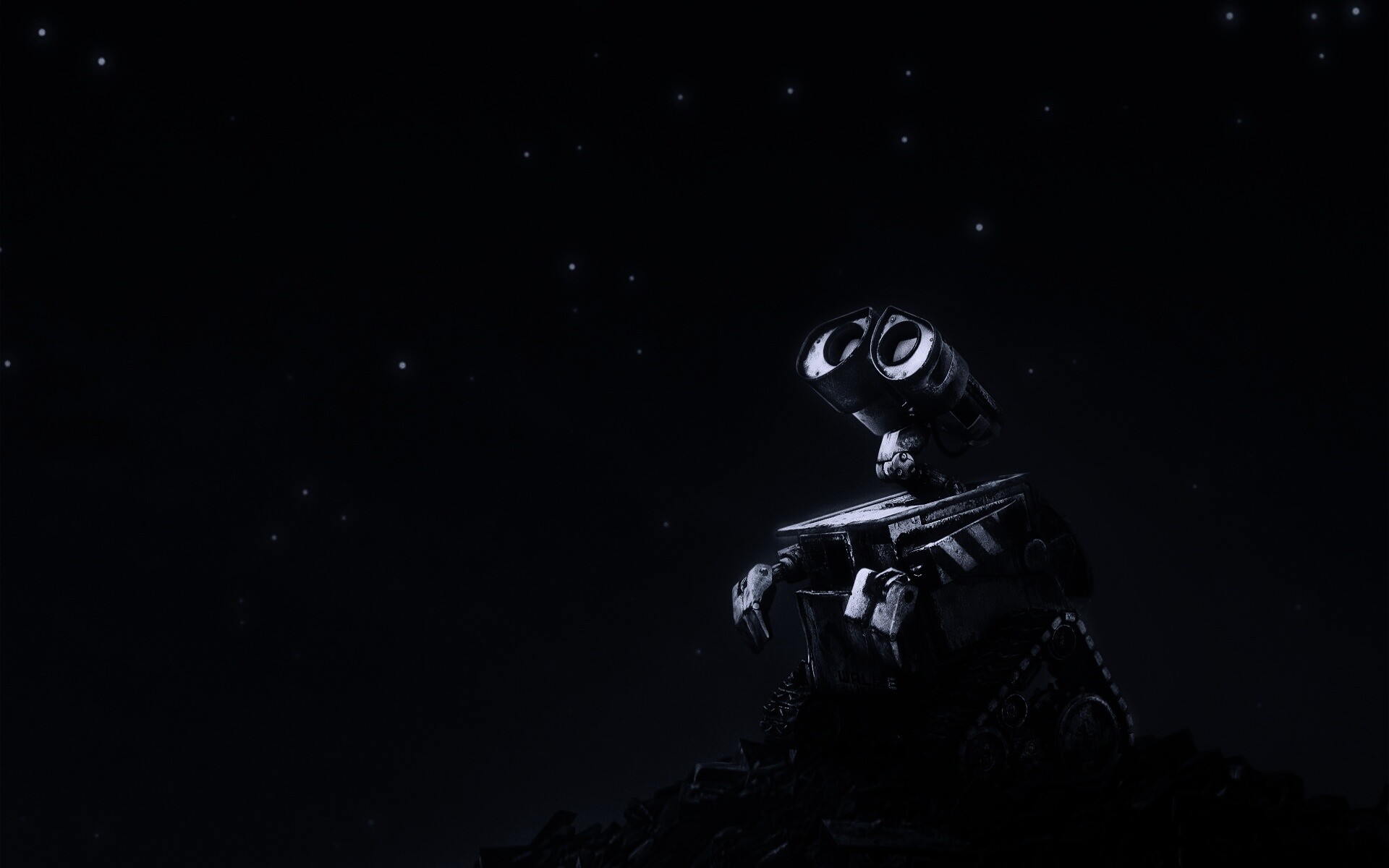 Валли смотрит на звезды обои