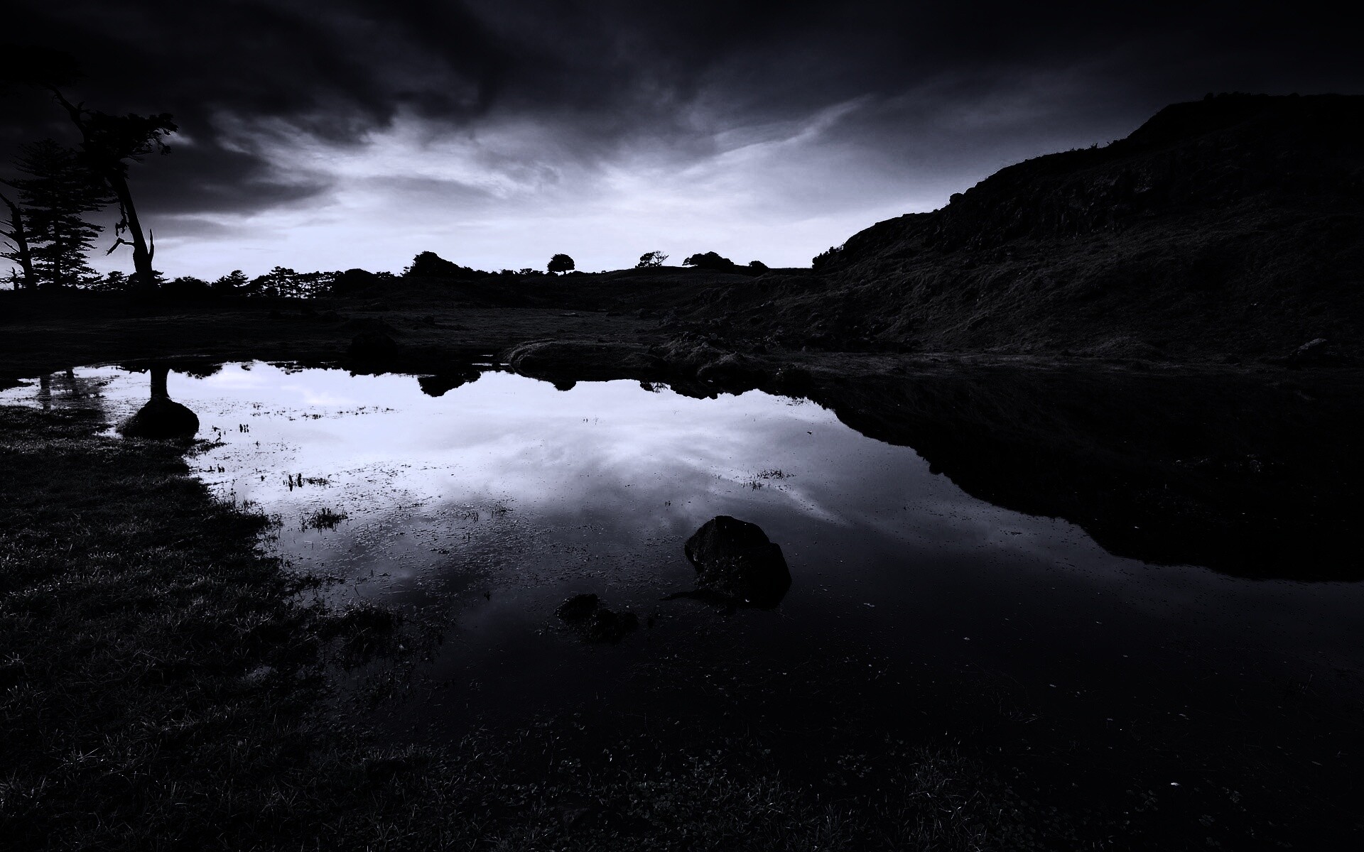 Затопленная долина в Новой Зеландии обои