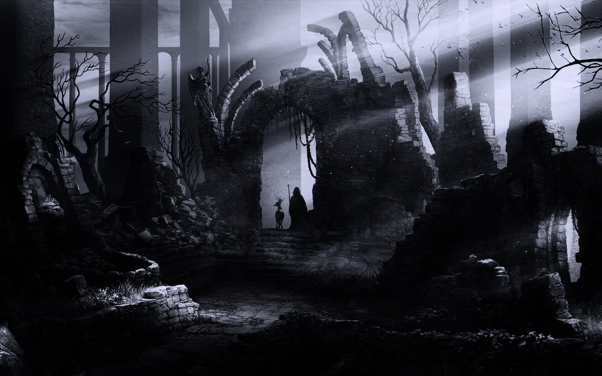 Маг в руинах обои