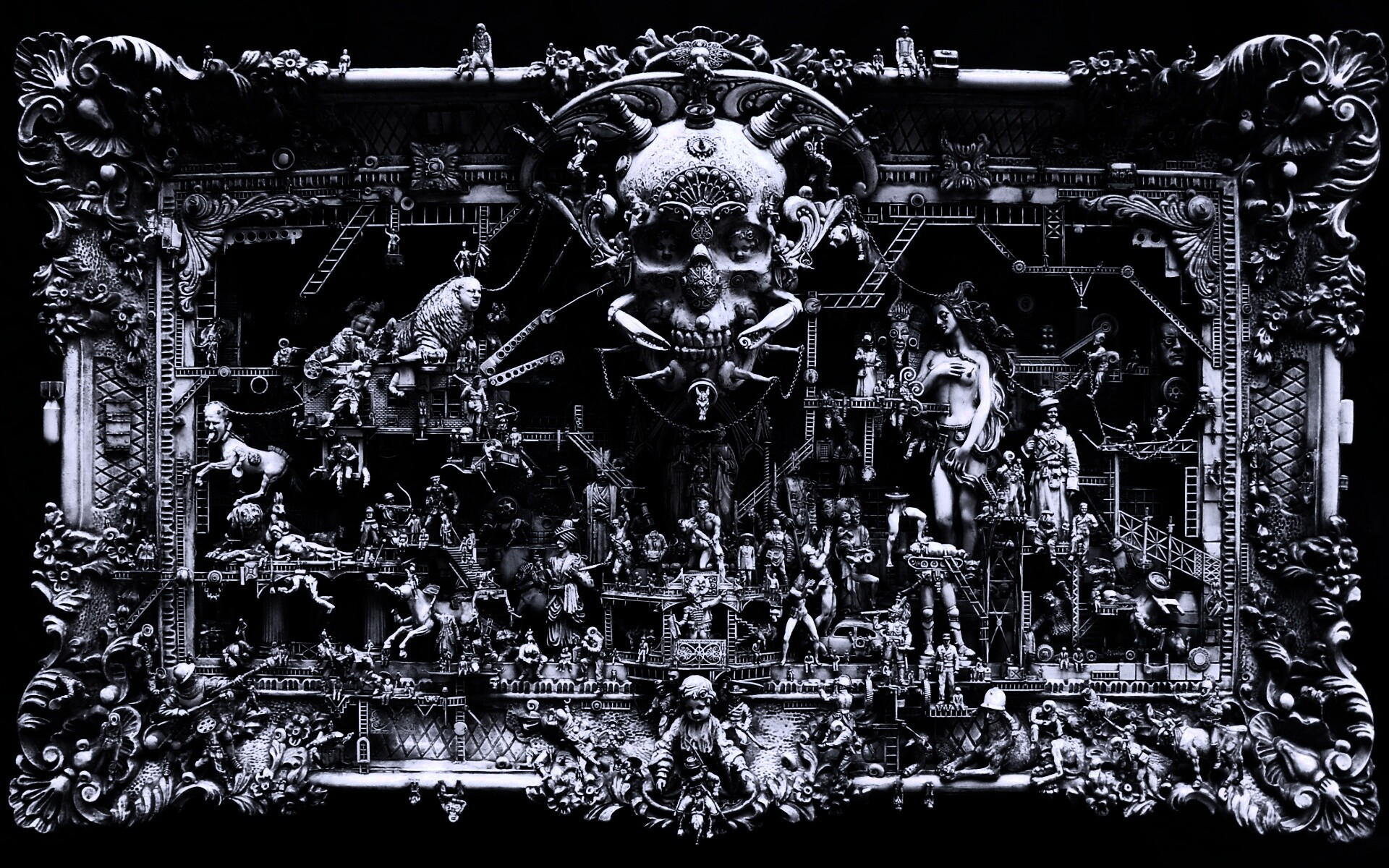 Адская скульптура обои