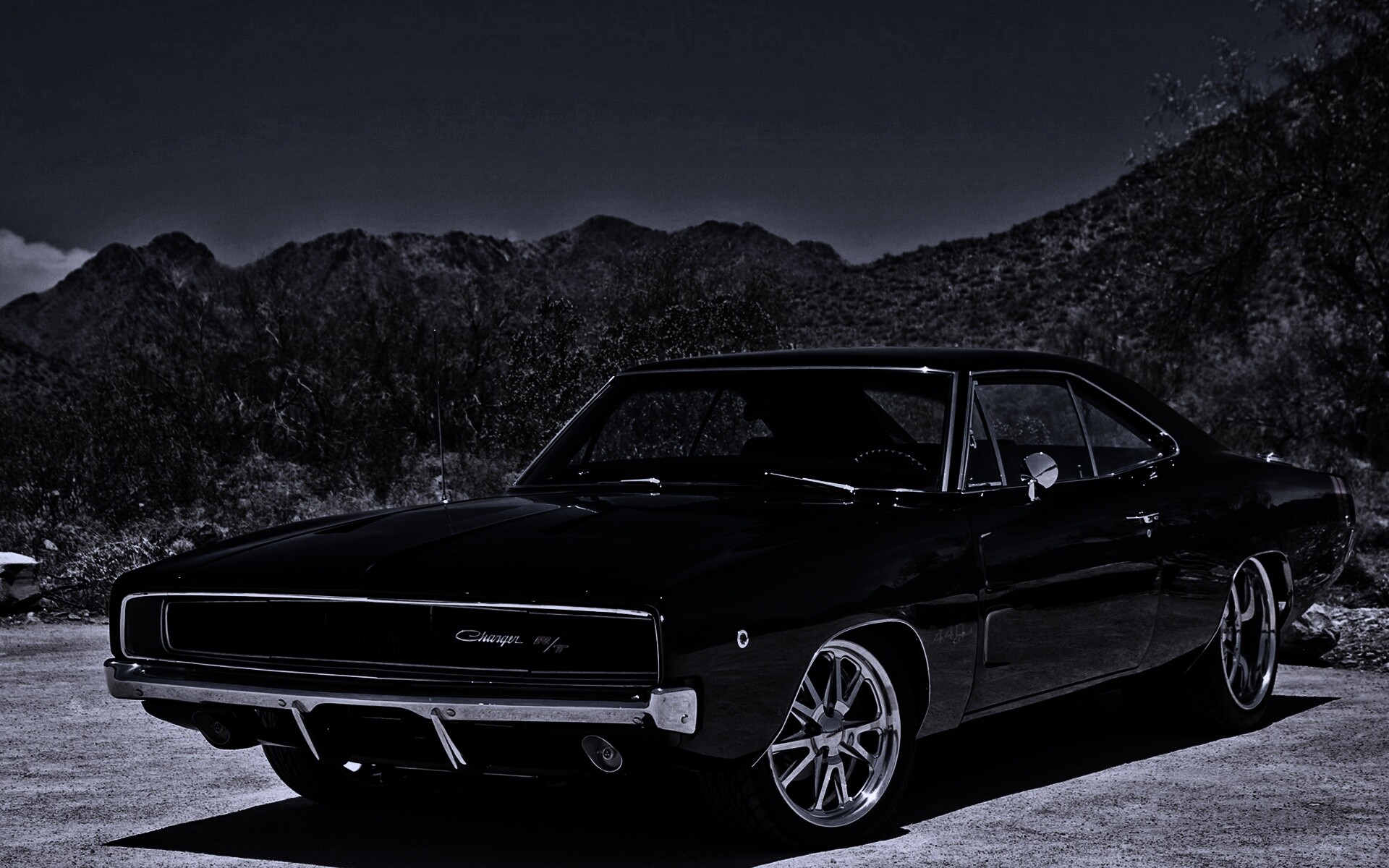 Черный Додж обои