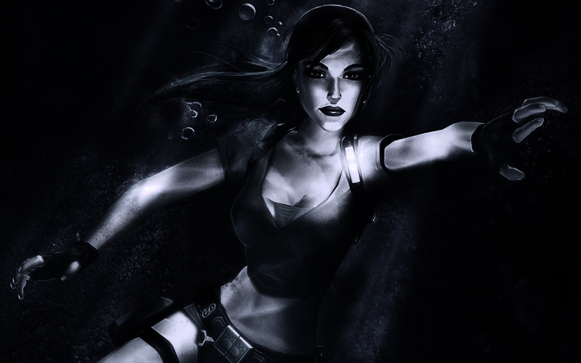 Лара под водой обои