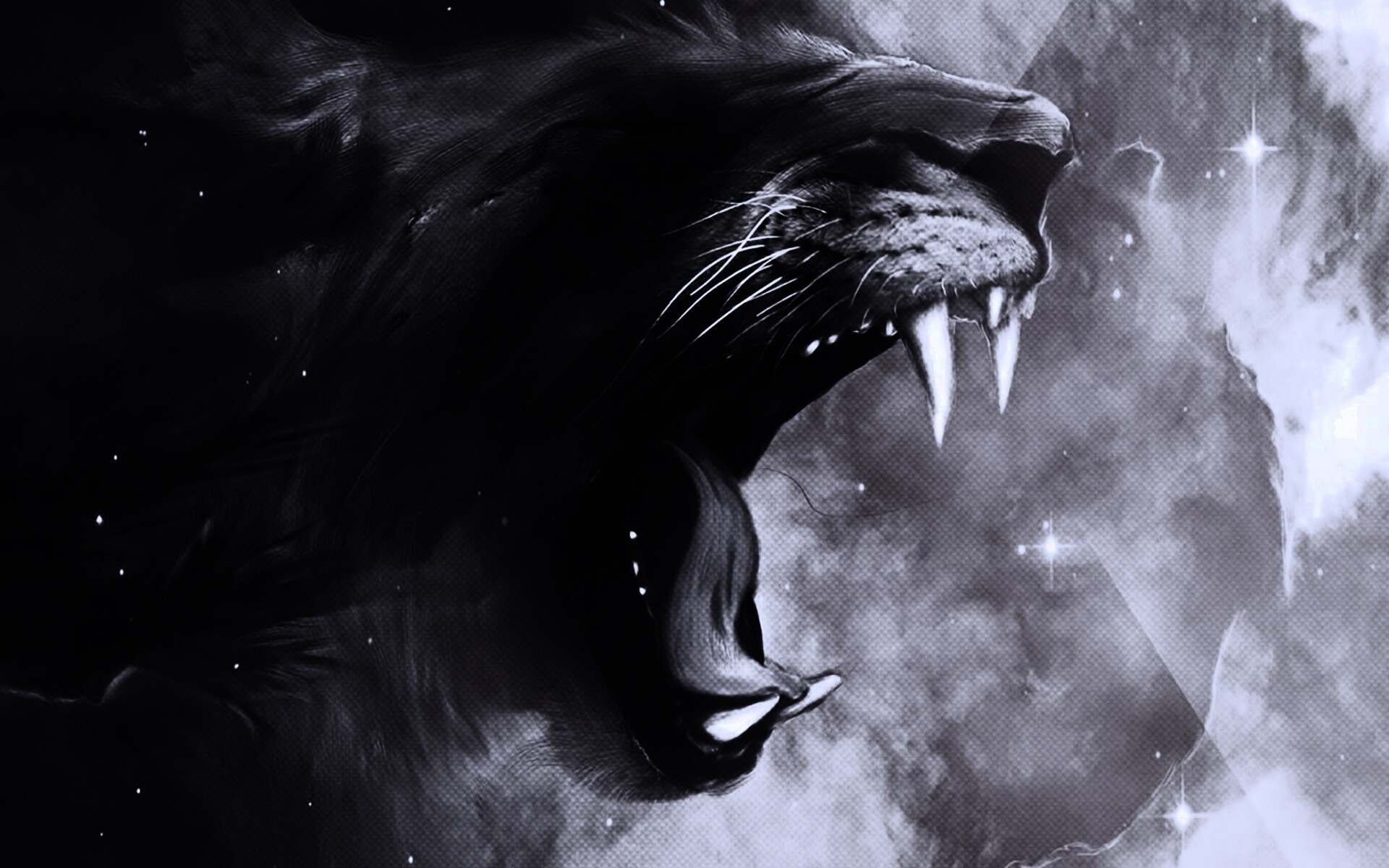 Рычащий лев обои