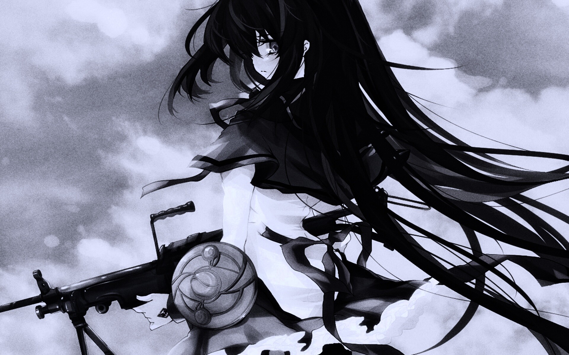 Девушка с автоматом обои