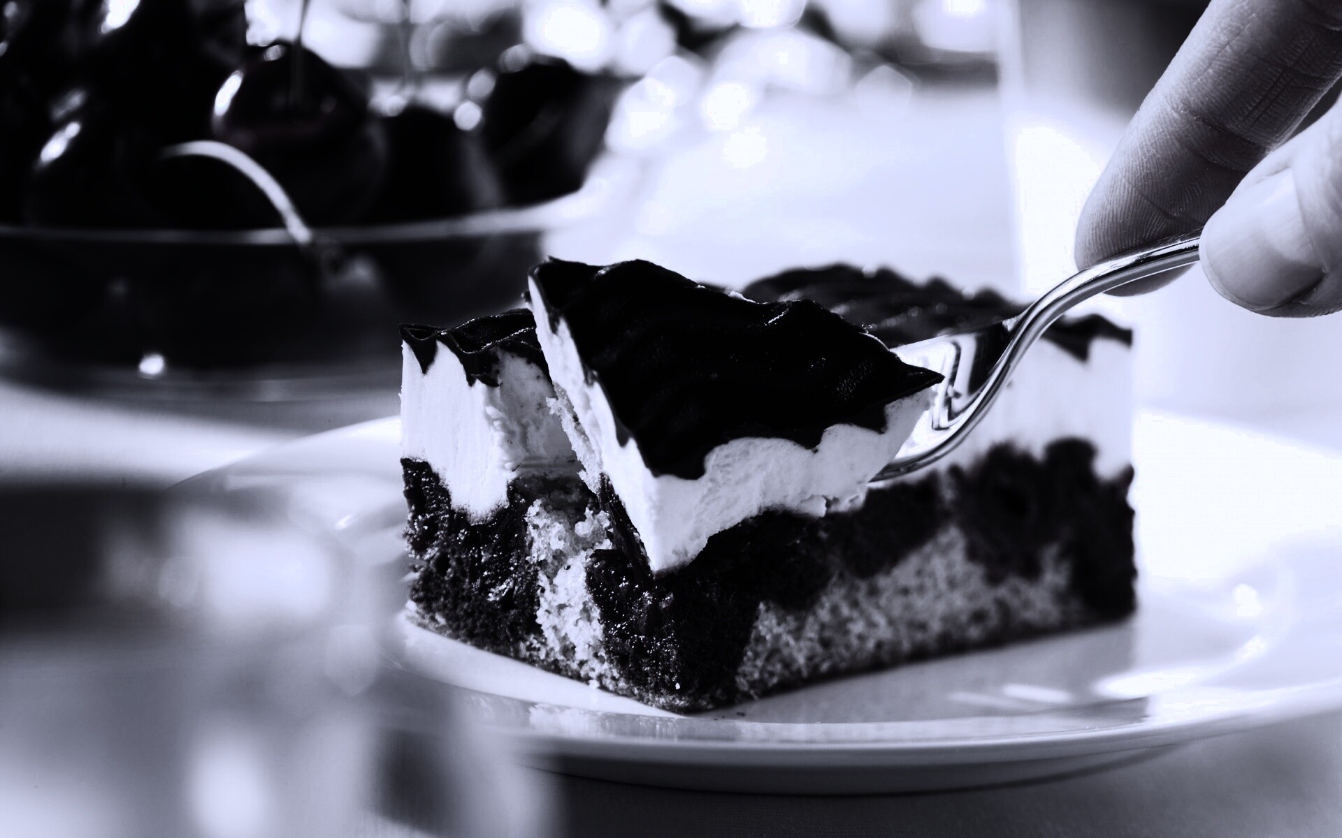 Вишневое пирожное обои