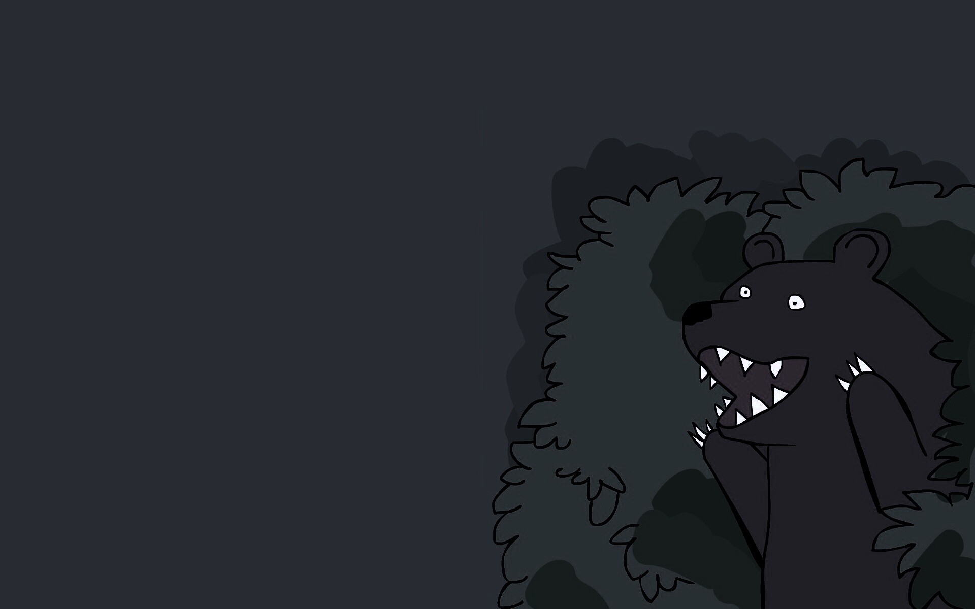 Медведь в кустах обои