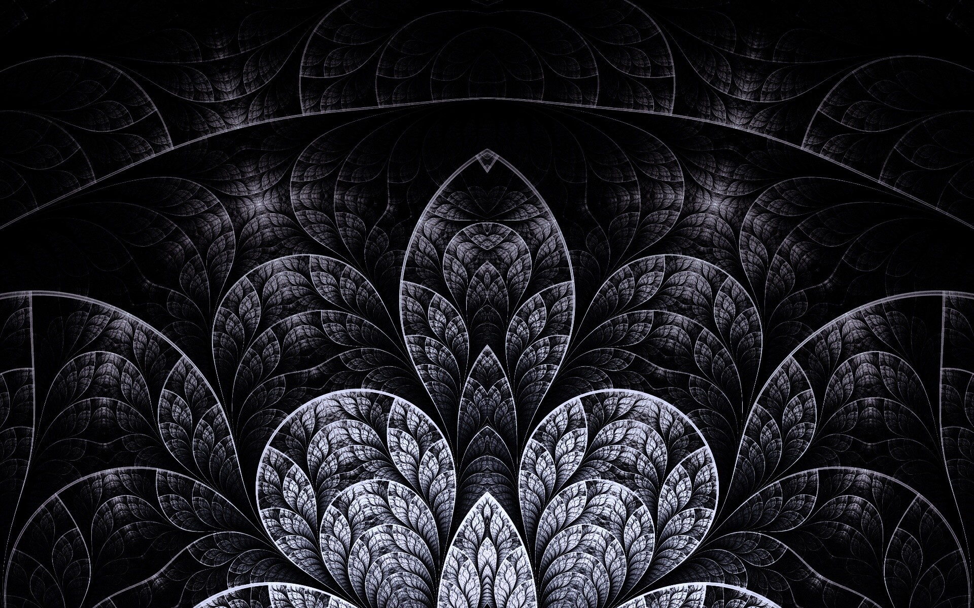 Фрактальные листья обои