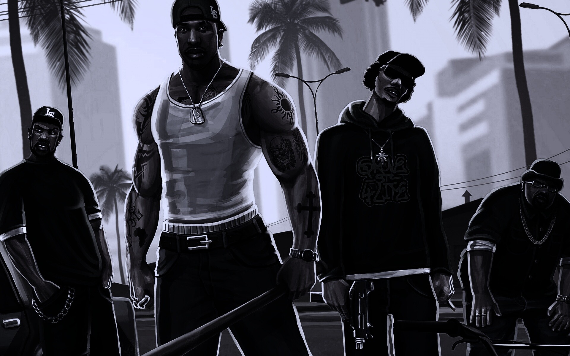 Герои с Грув стрит обои