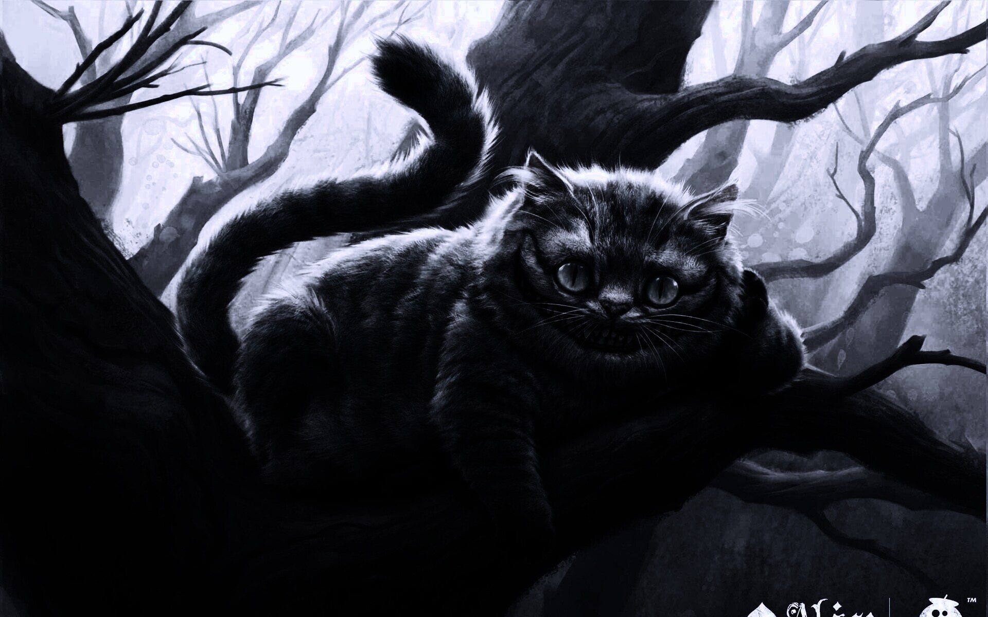 Чеширский кот обои