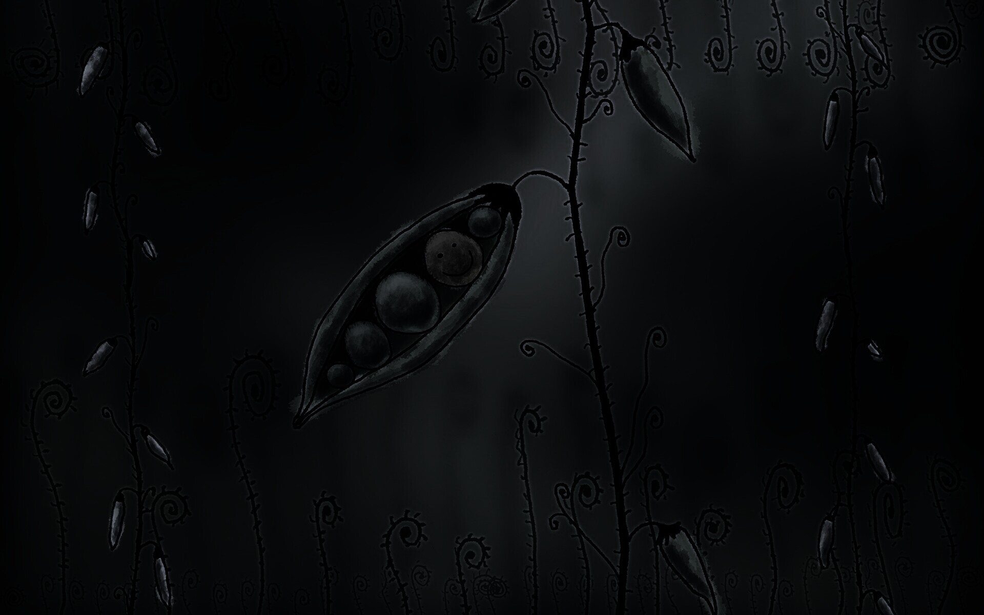 Мультяшная горошина обои