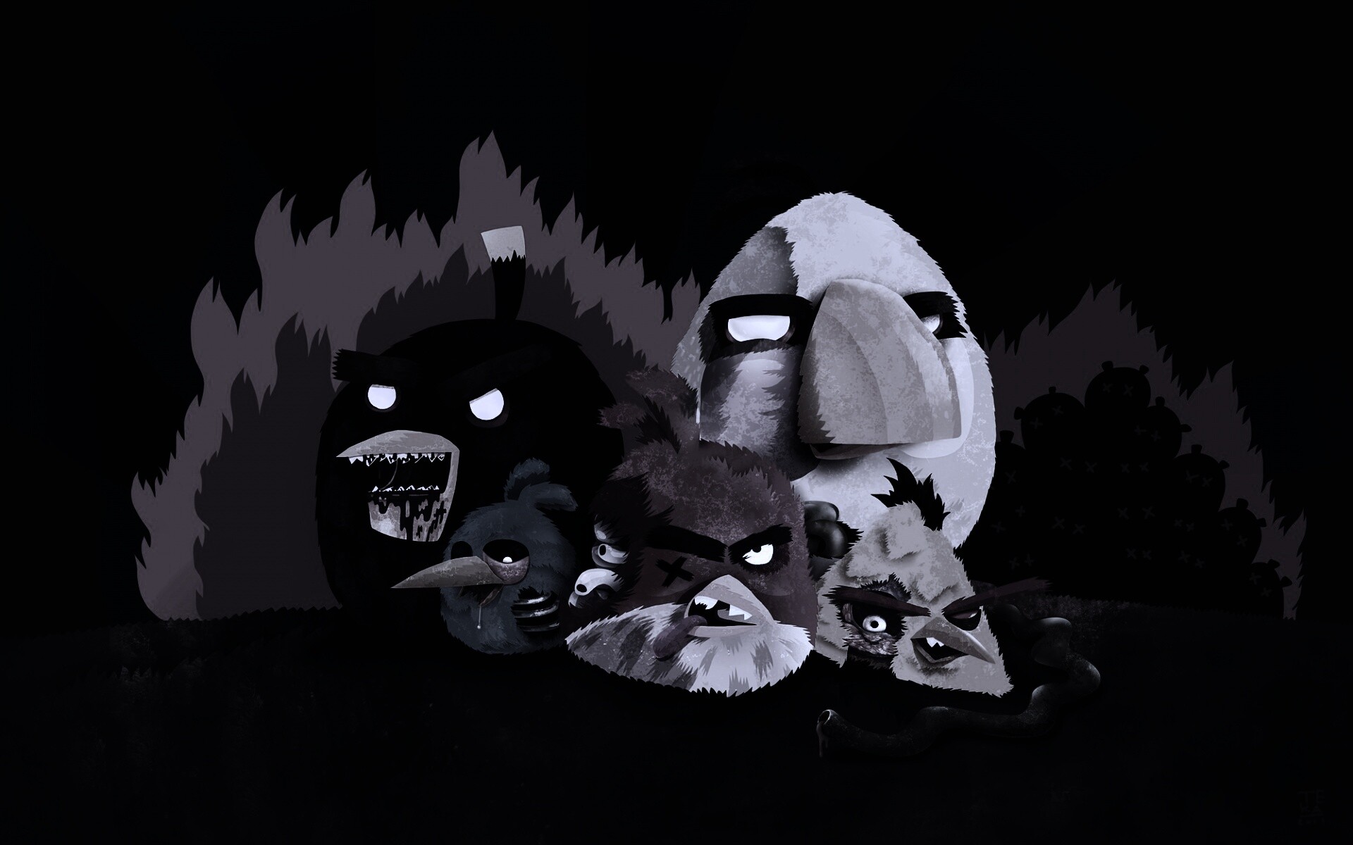 Angry Zombie Birds обои