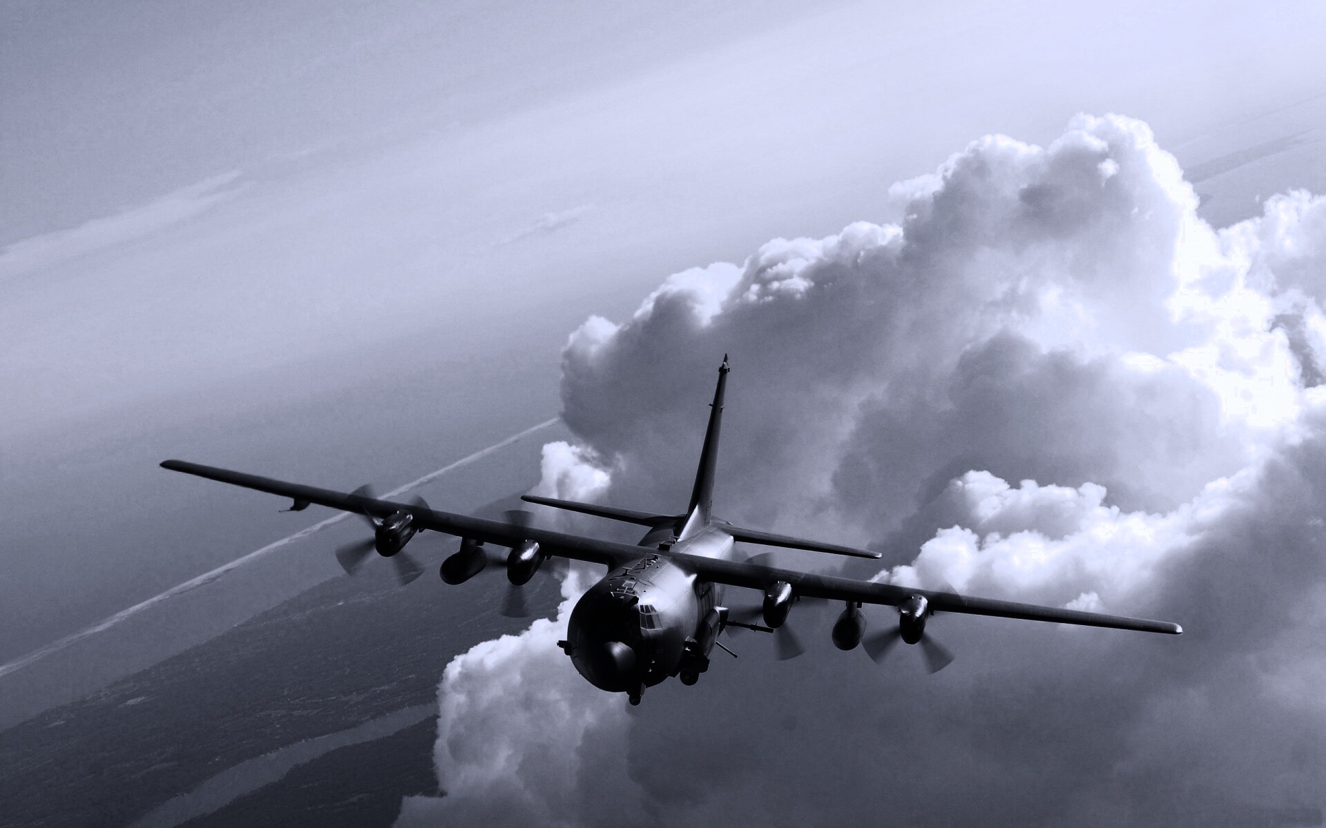 Самолет АС-130 обои