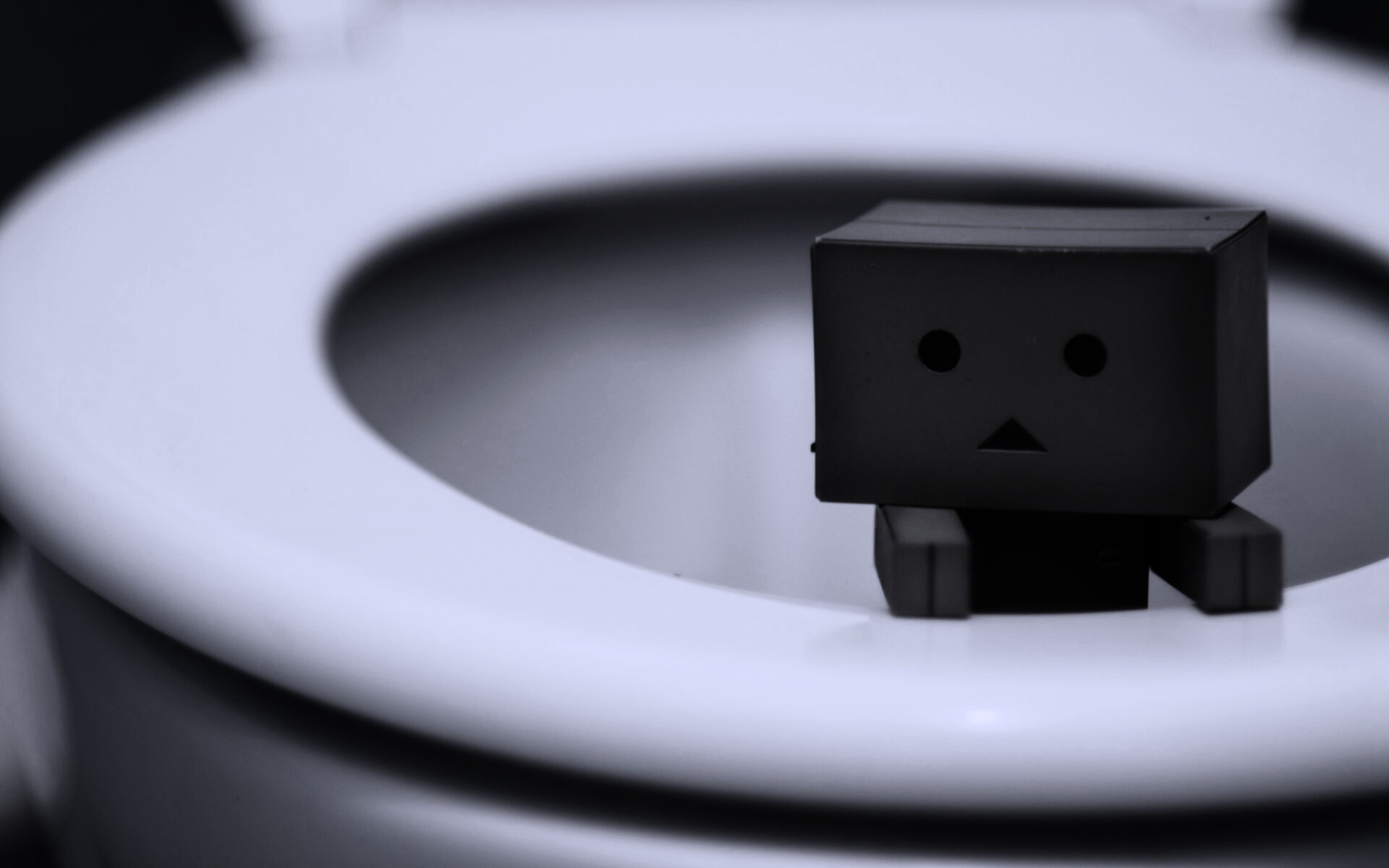 Danbo в унитазе обои