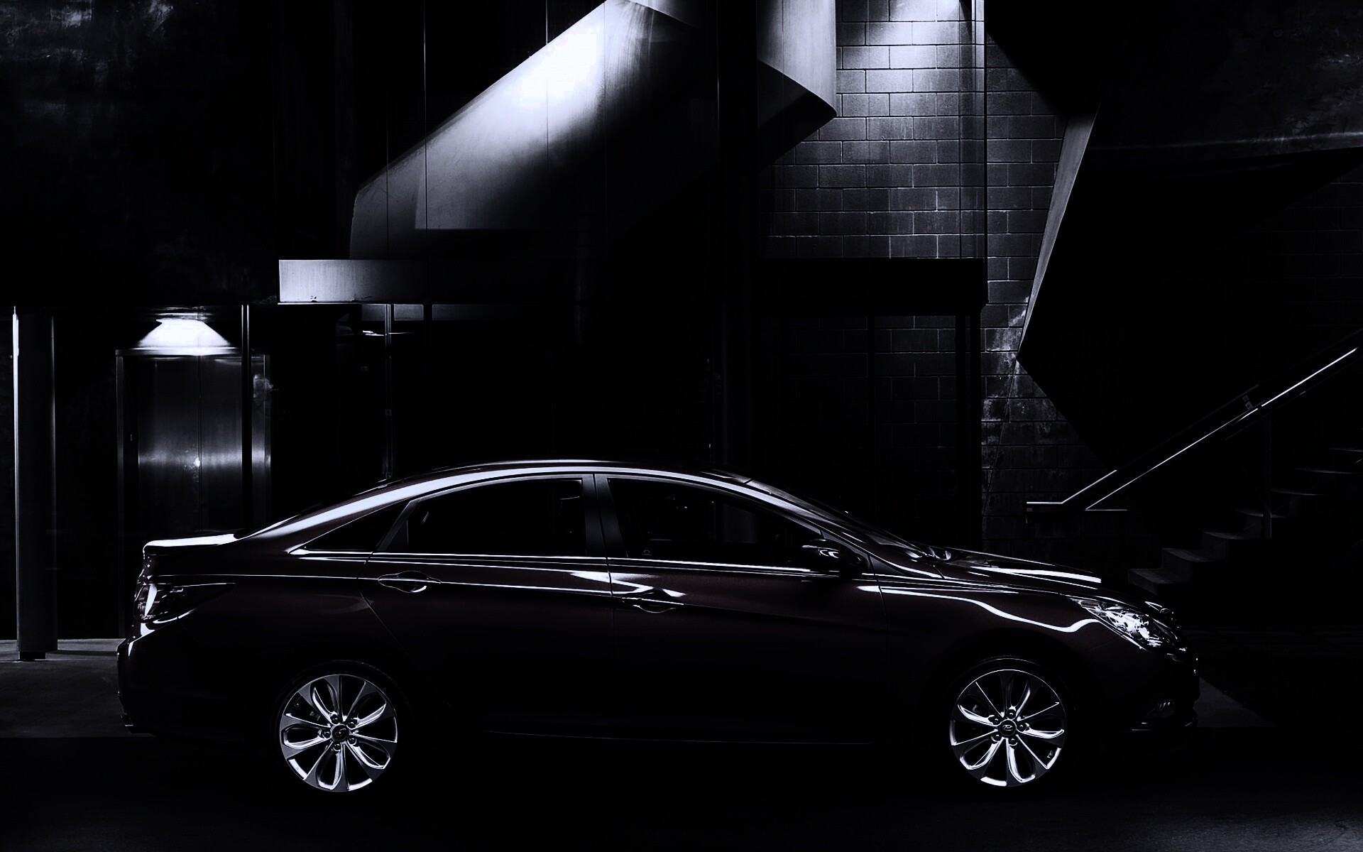 Красный хёндай солярис обои