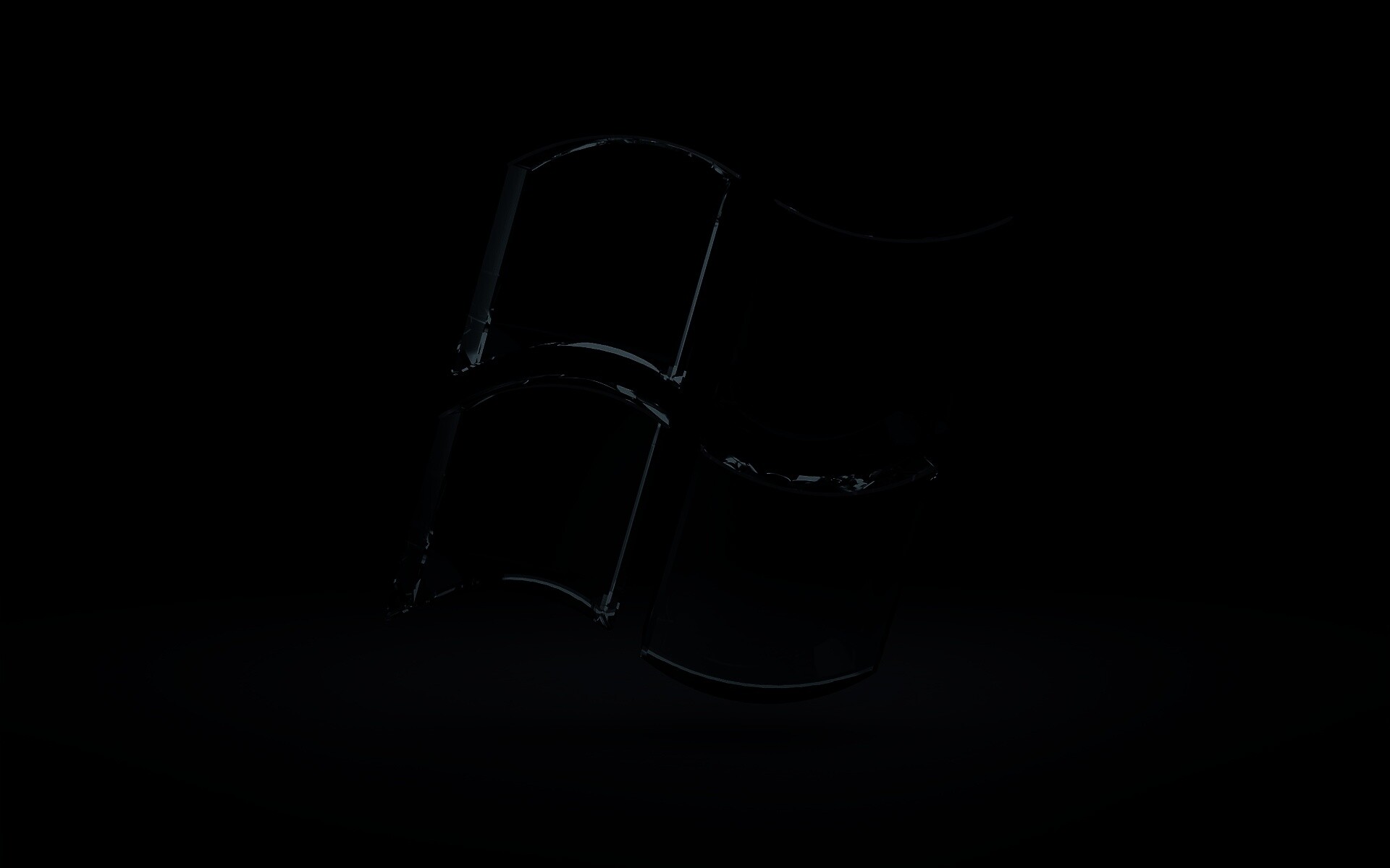 Логотип Windows из стекла обои