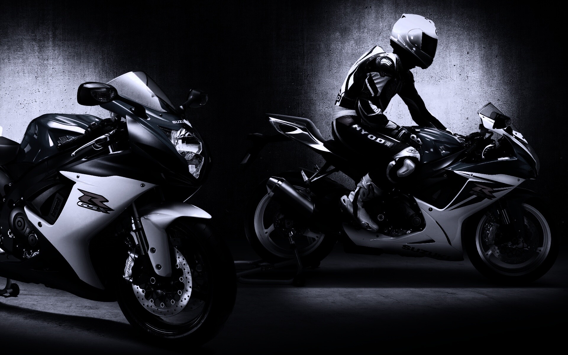 Suzuki и мотоциклист обои