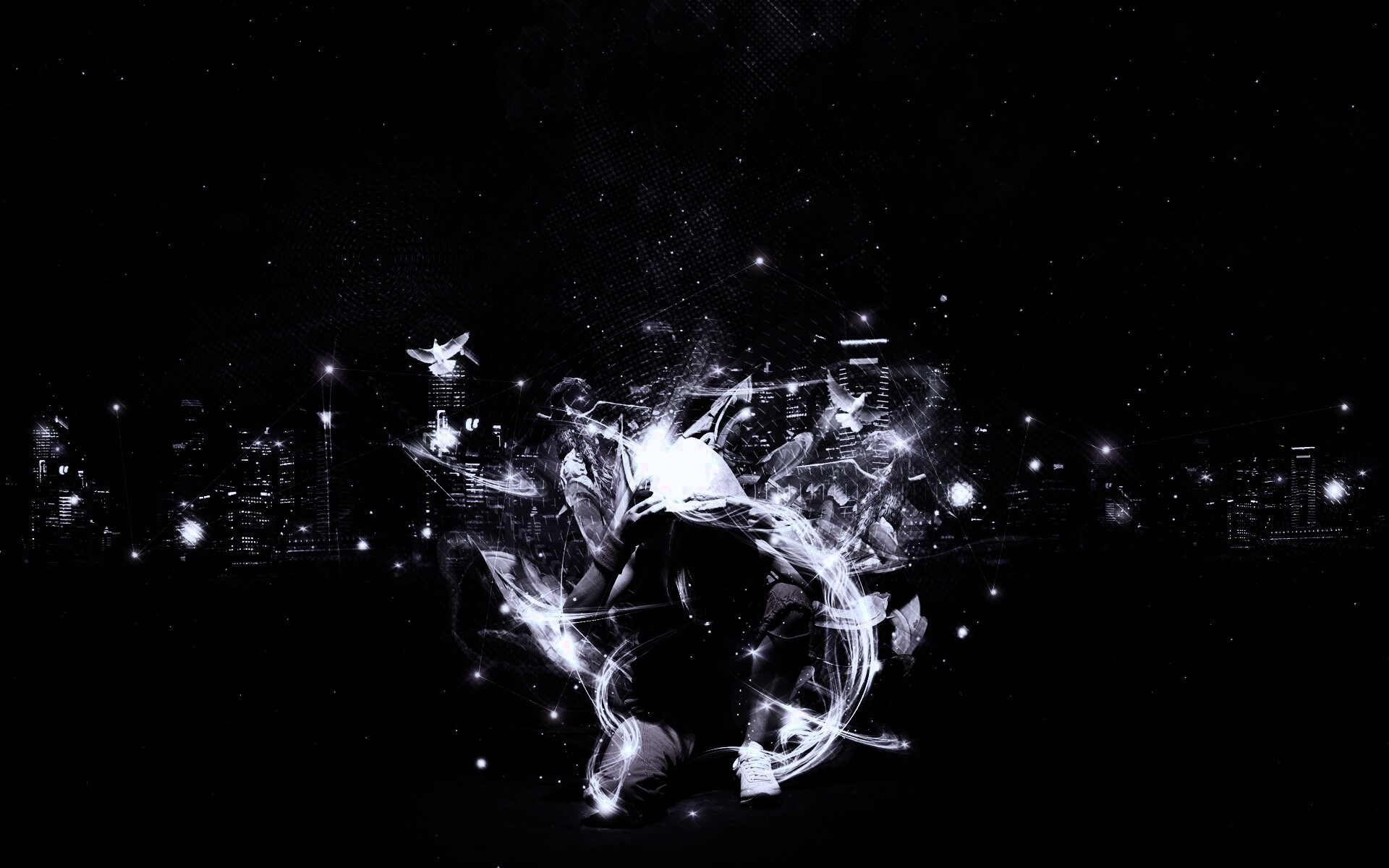 Фристайл арт с танцующей девушкой обои