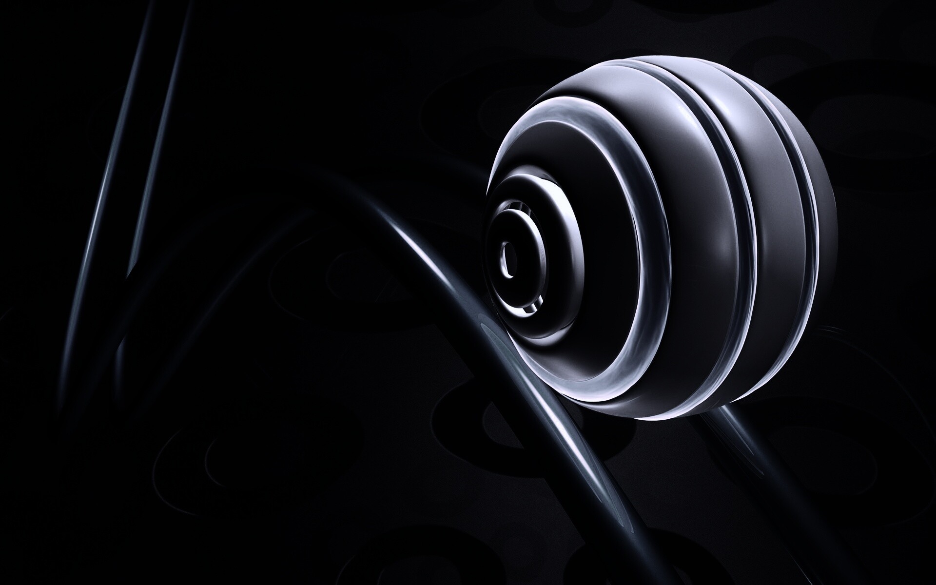 Шарик на рельсах американских горок обои