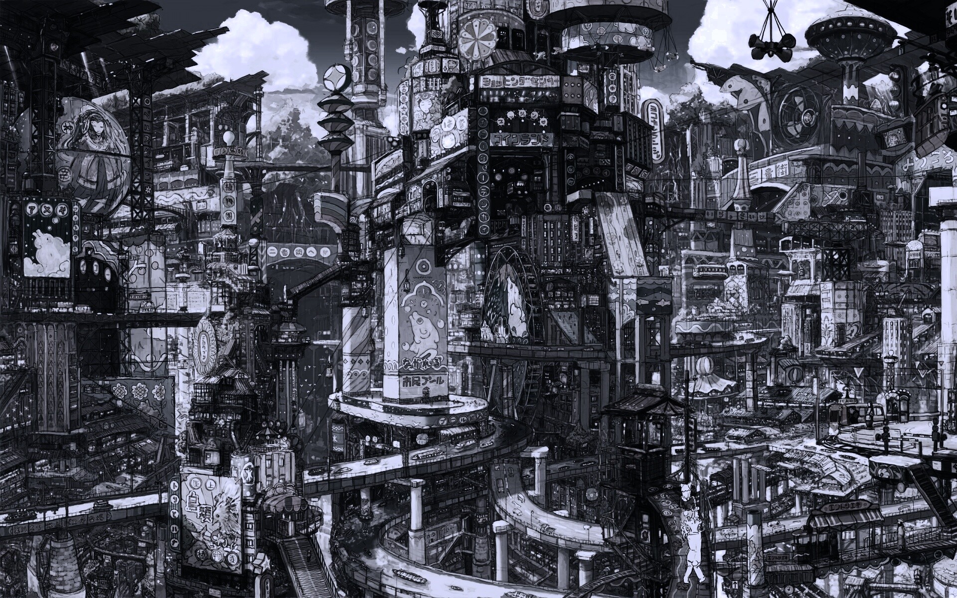 Город будущего обои