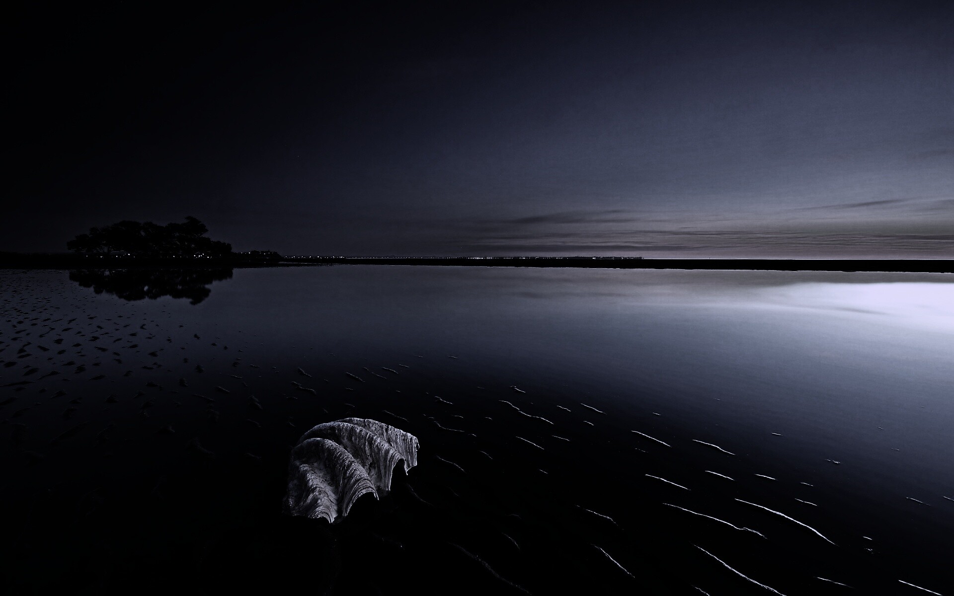 Закат на берегу моря обои