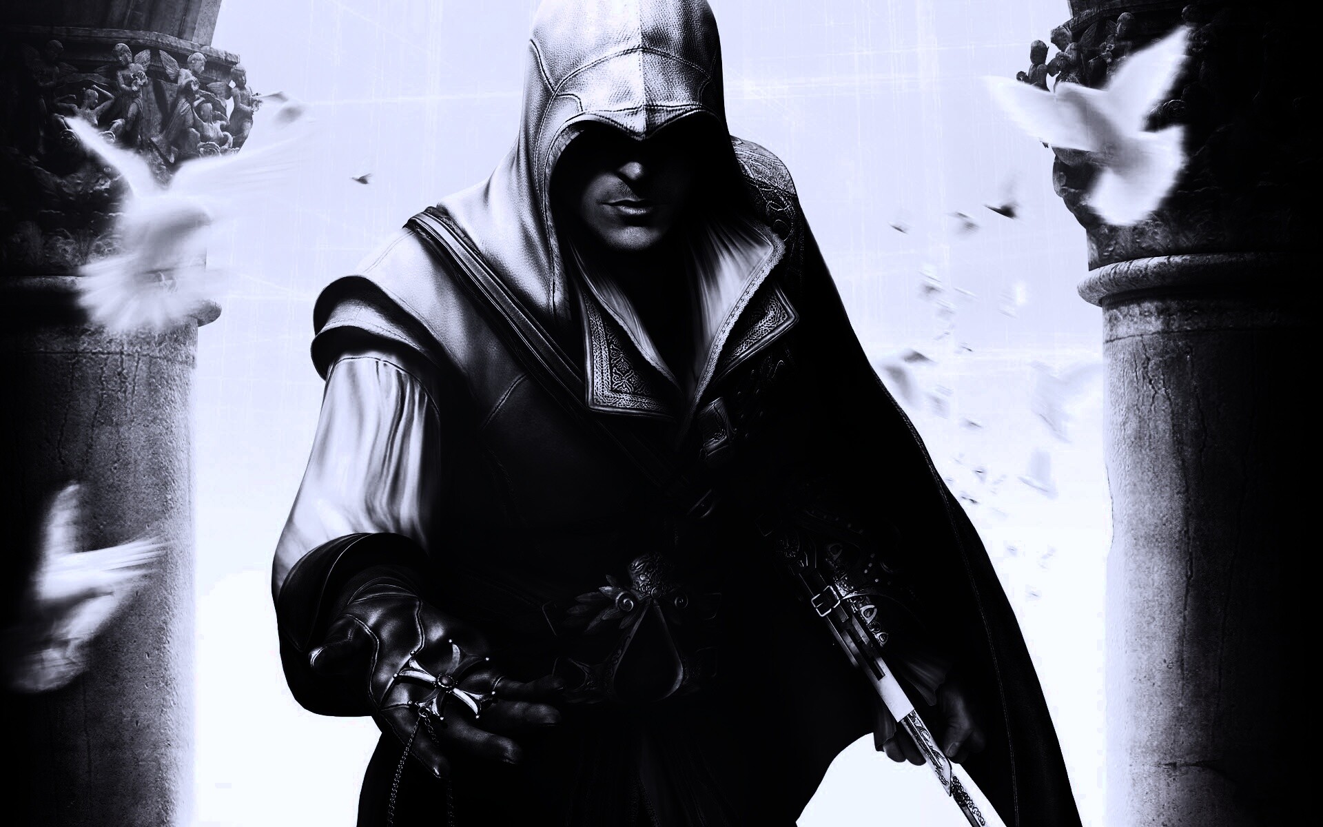 Ассасин с крестом обои