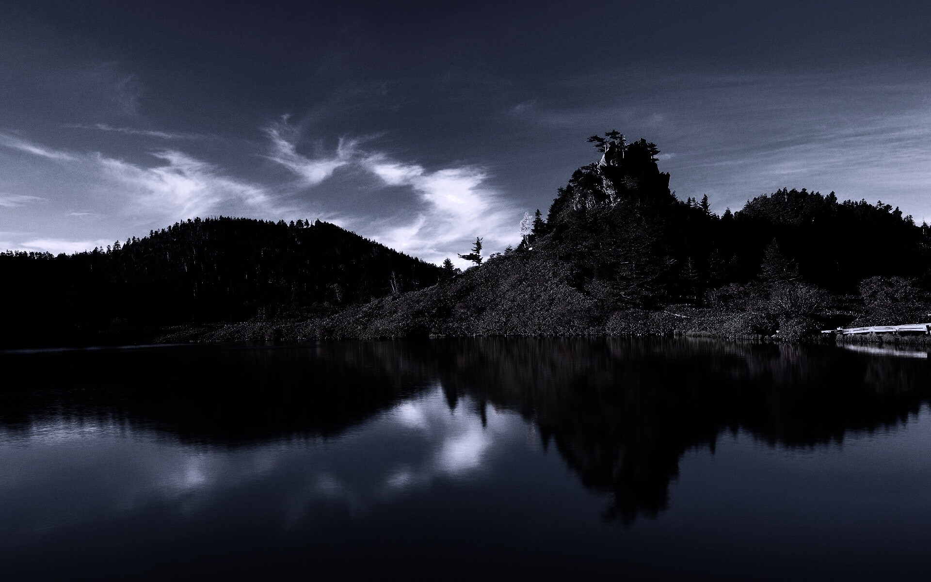 Берег озера в Японии обои