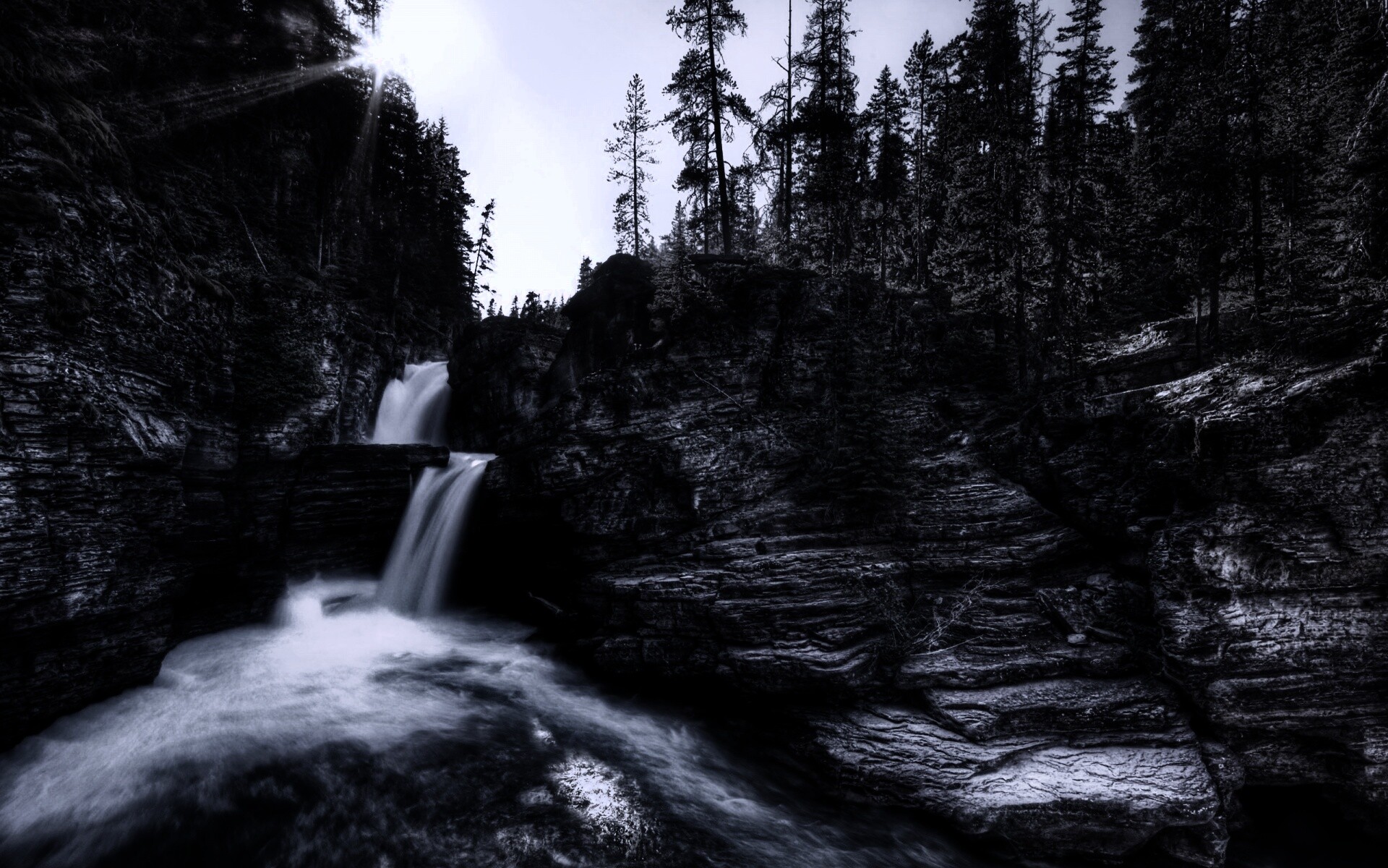 Горные водопады обои