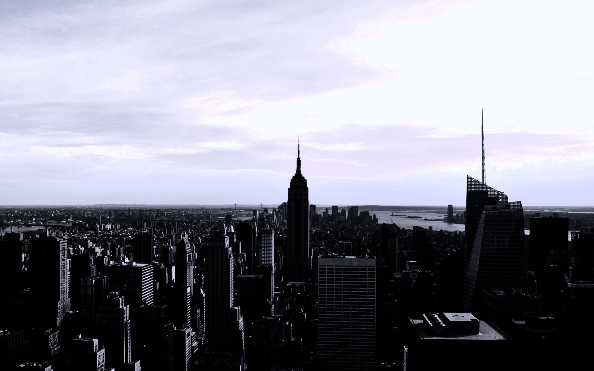 Вид на Нью-Йорк обои
