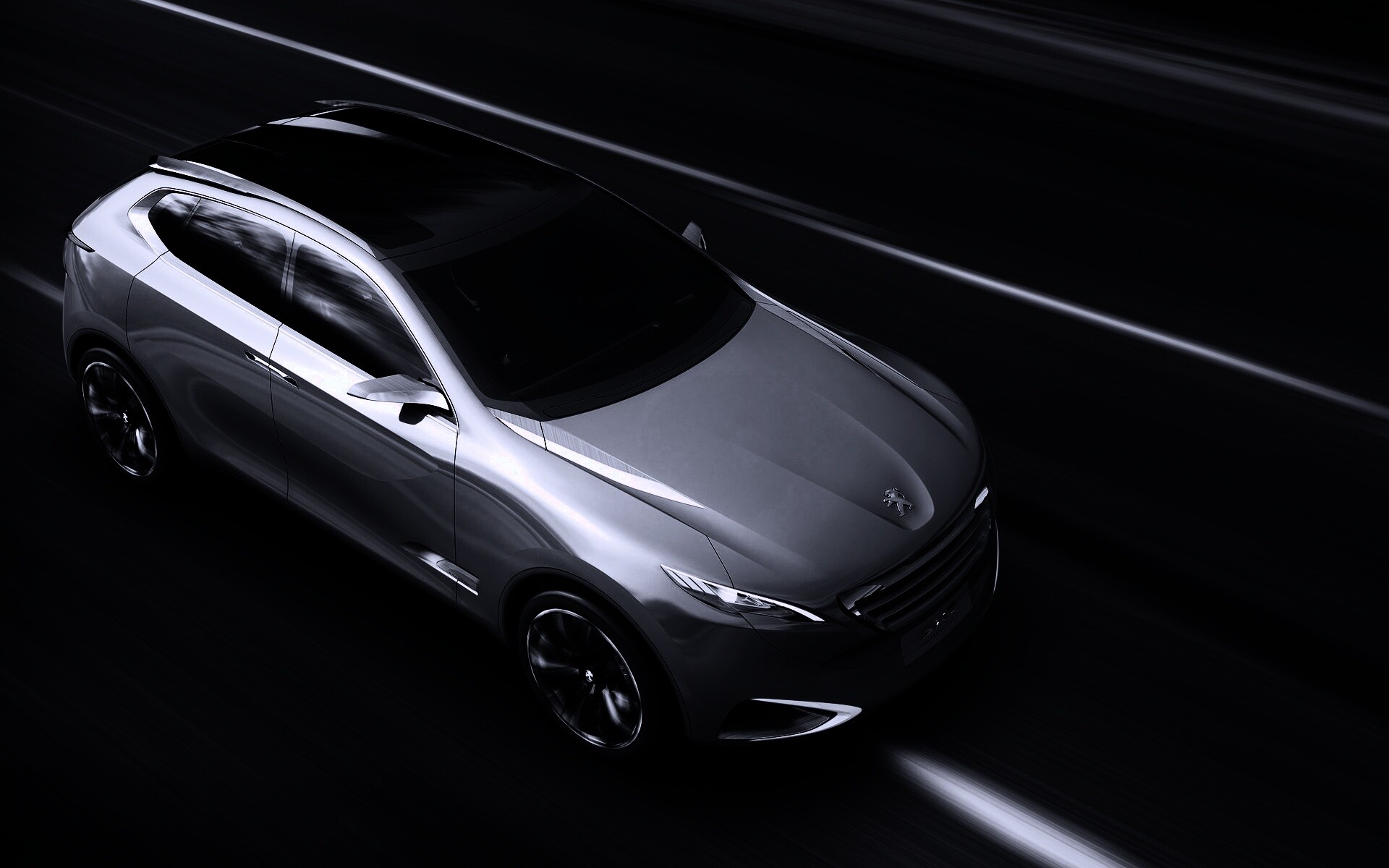 Концепт пежо на трассе обои