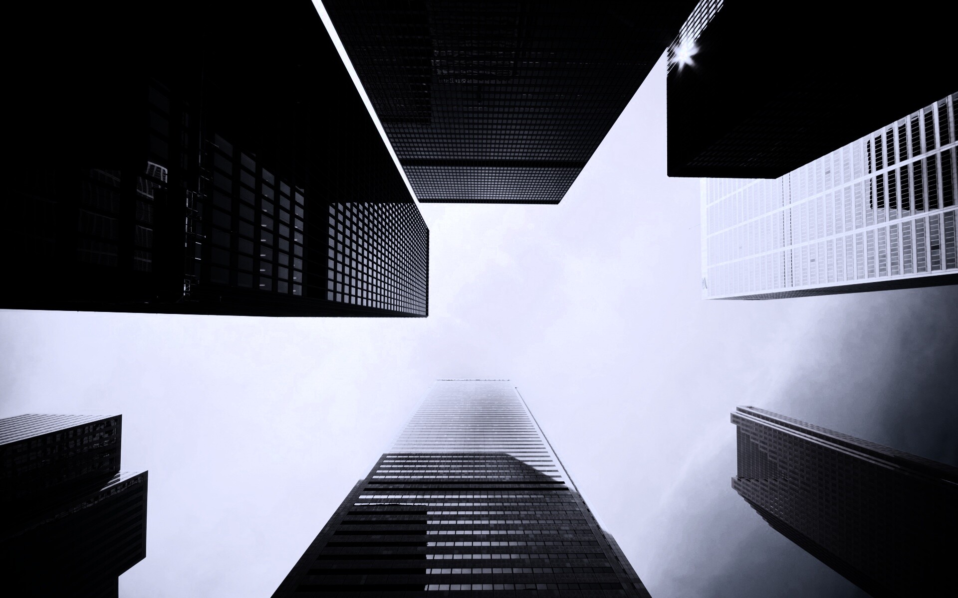 Небоскребы уходящие в облака обои