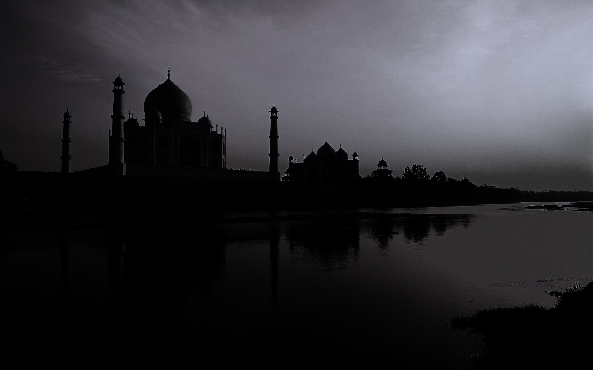 Тадж Махал в сумерках обои