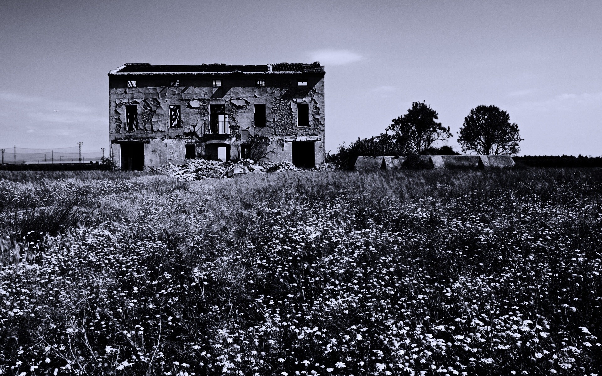 Руины жилого дома обои