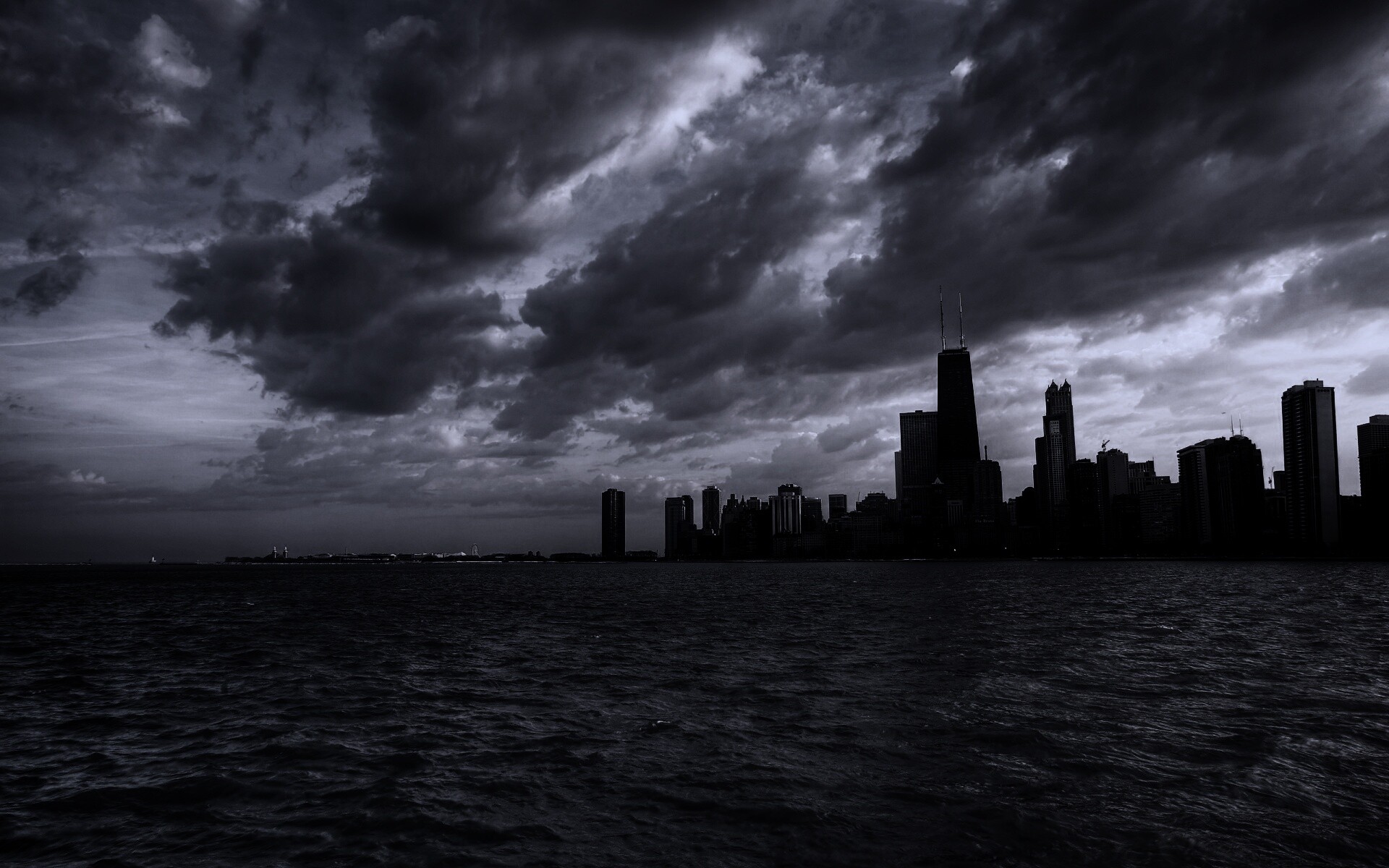 Вид на Чикаго обои