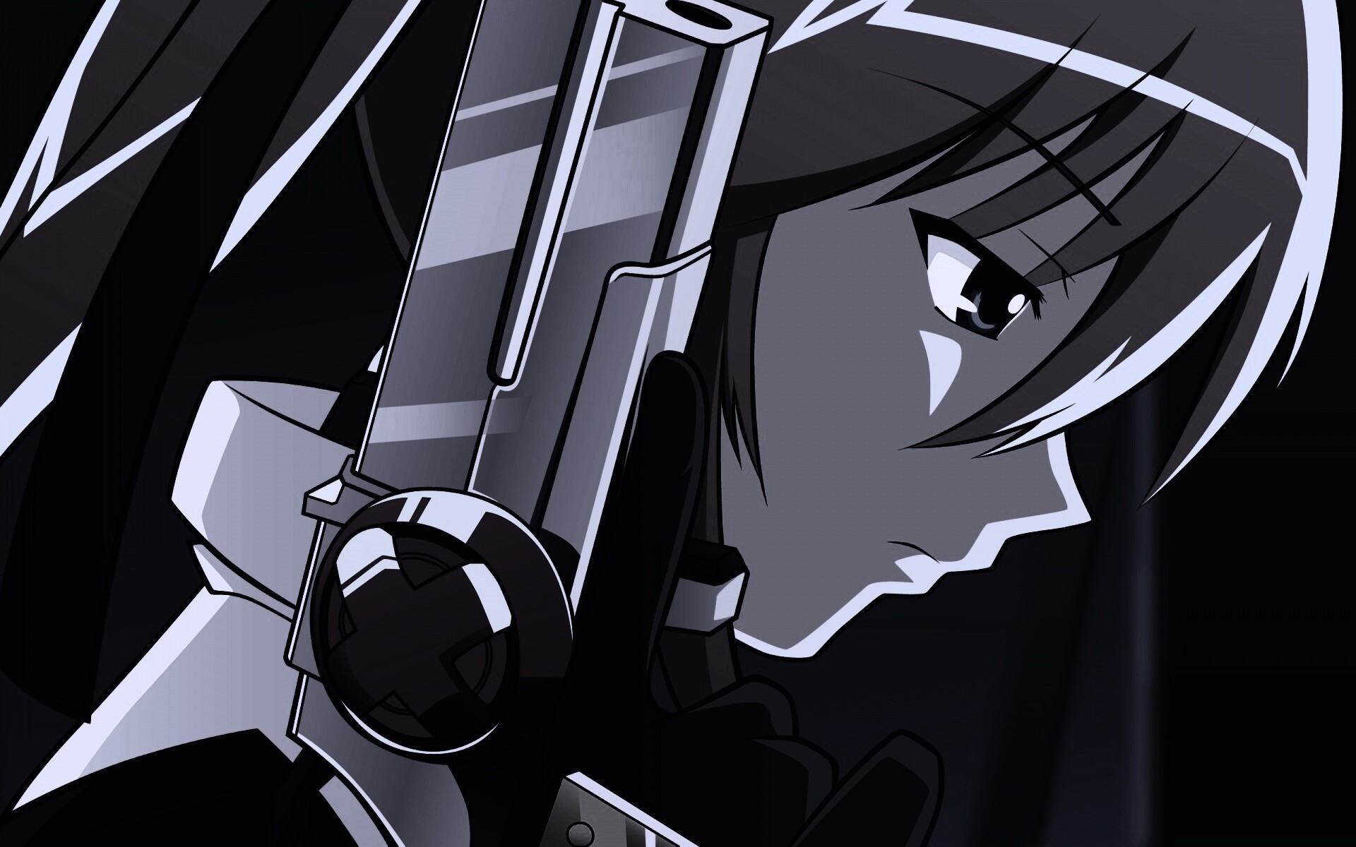 Девушка с пистолетом обои