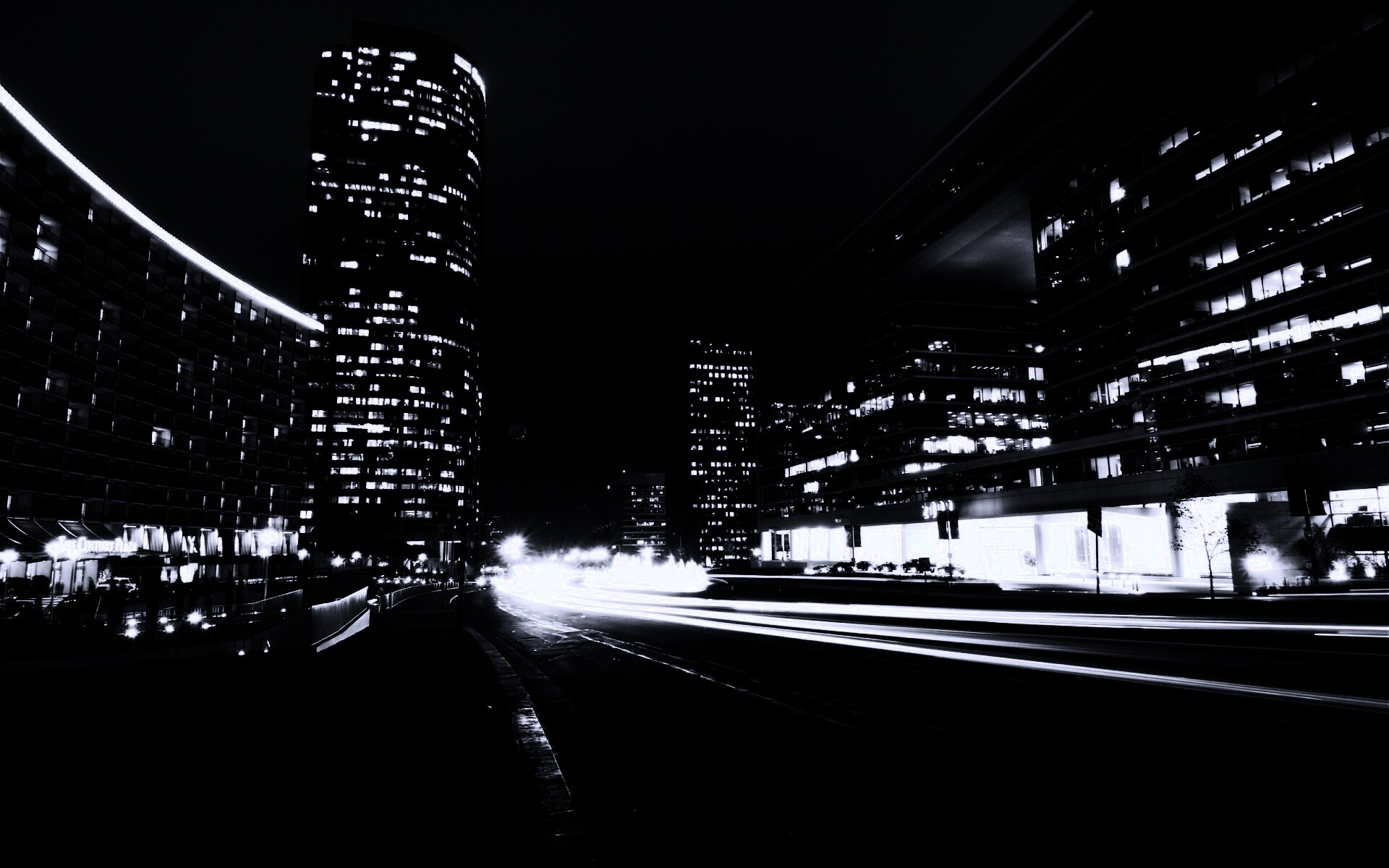 Ночные огни мегаполиса обои