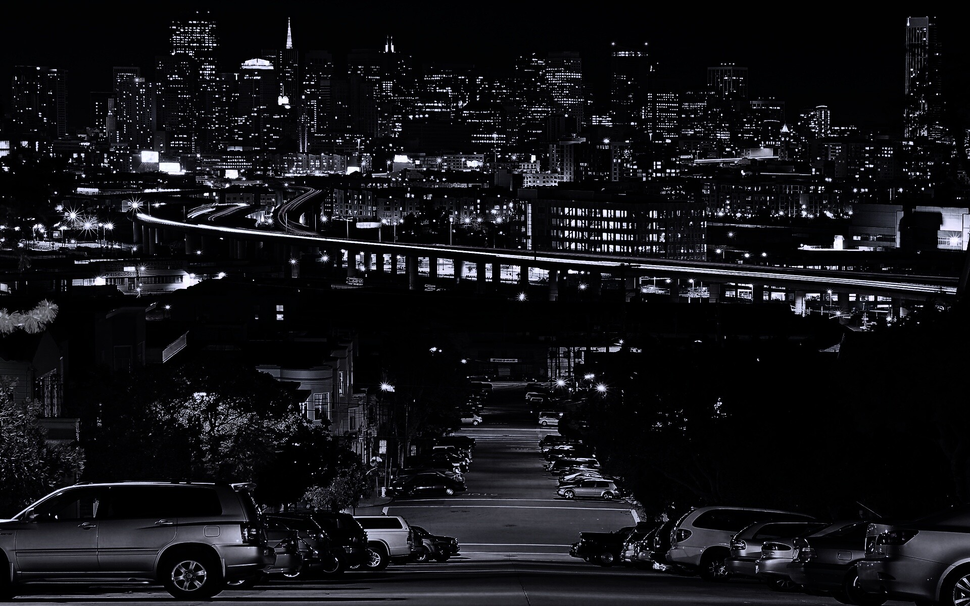 Вечерний город обои