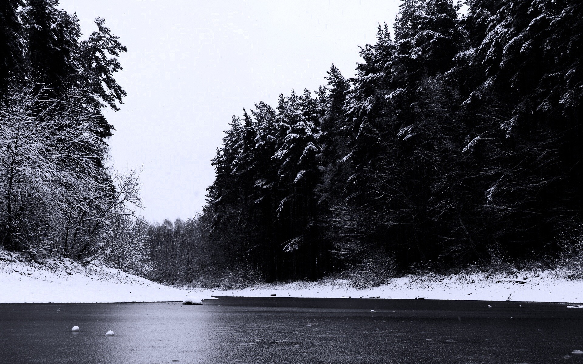 Зимняя дорога обои