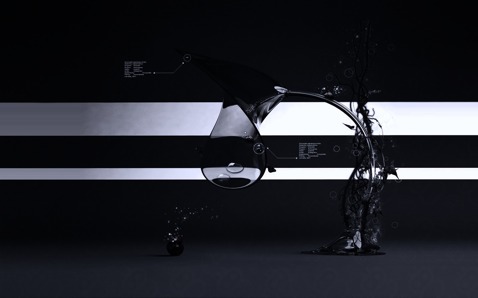 Футуристическая стеклянная лампа обои