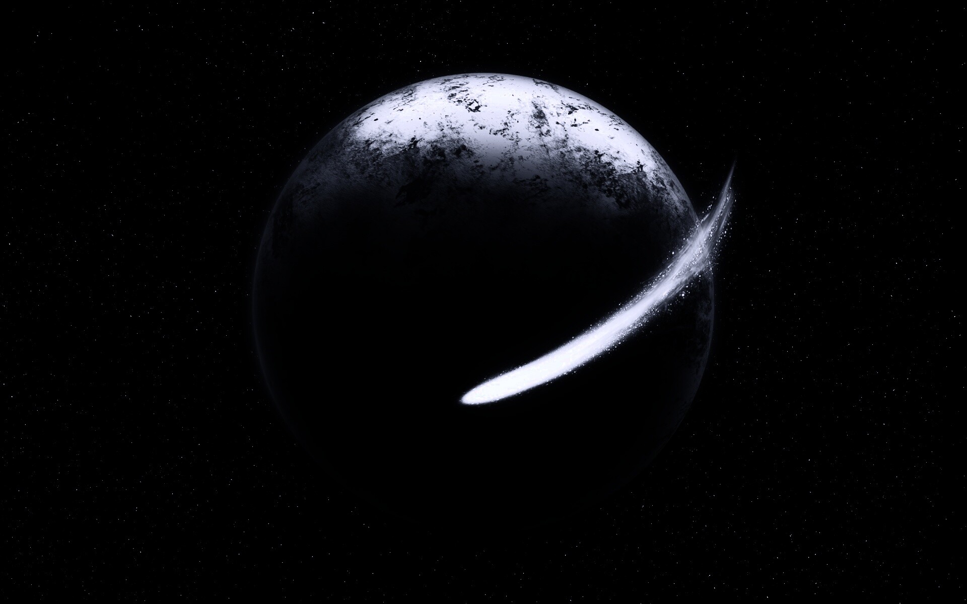 Комента облетает планету обои