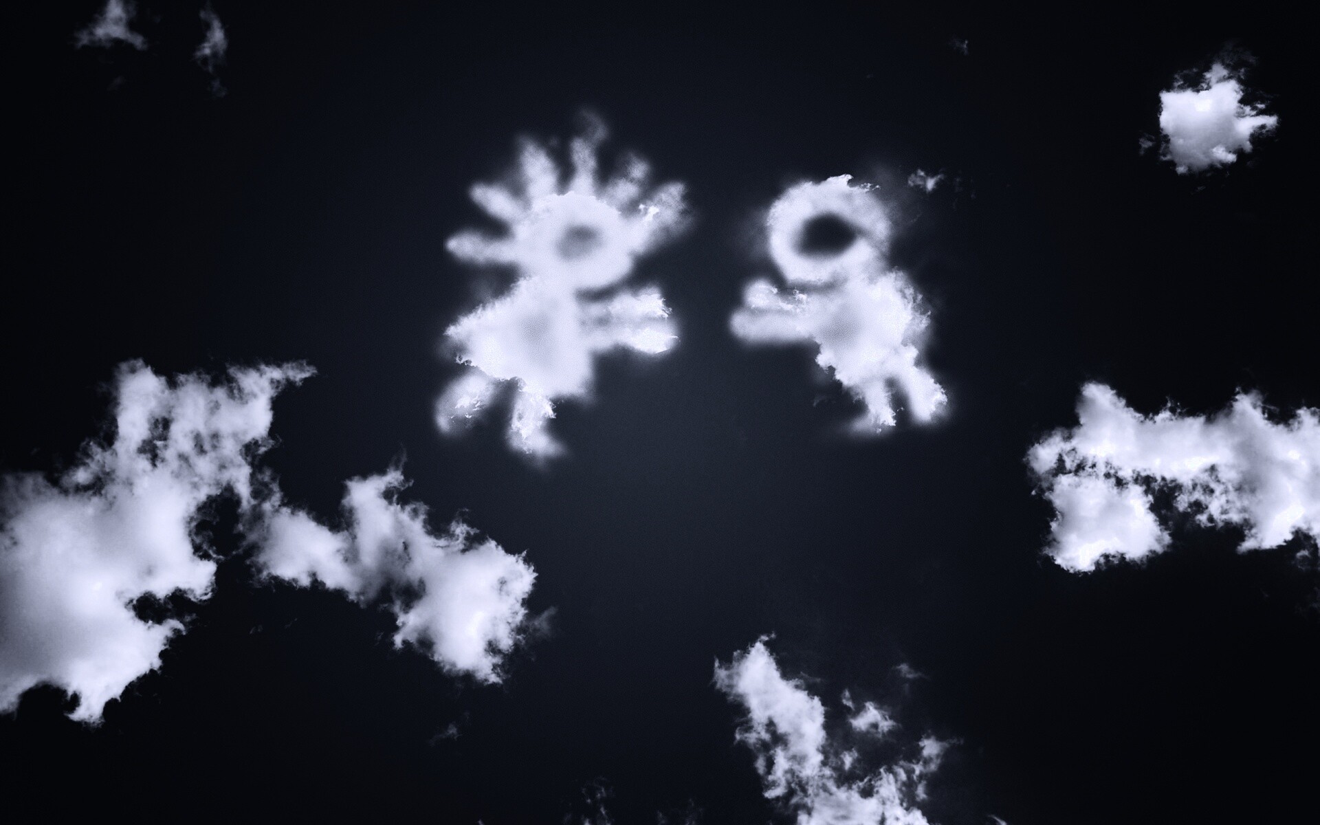 Фигуры из облакоа обои